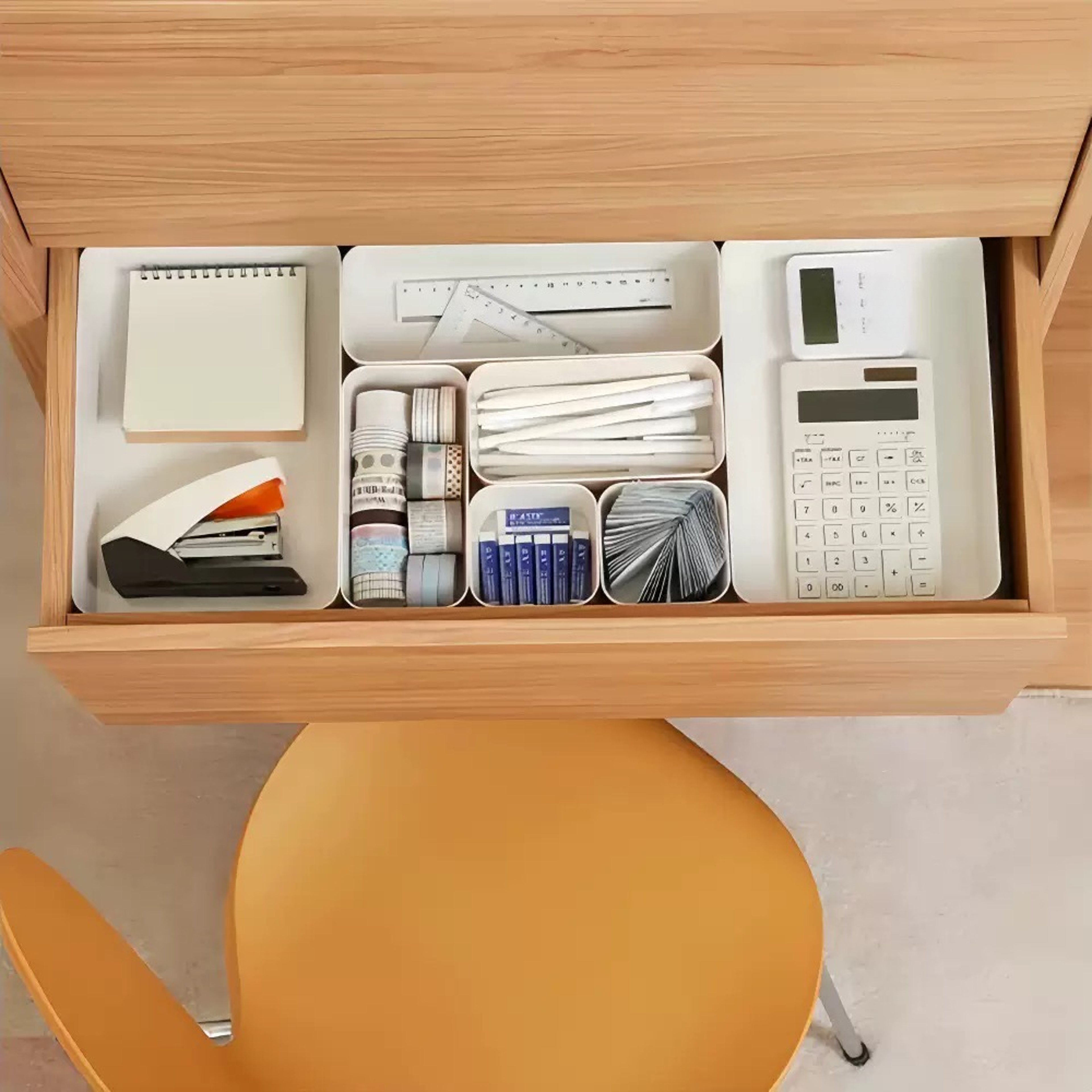 7Pcs Interlocking Drawer Organizer Bins For Makeup Kitchen Desk And Home Storage 6