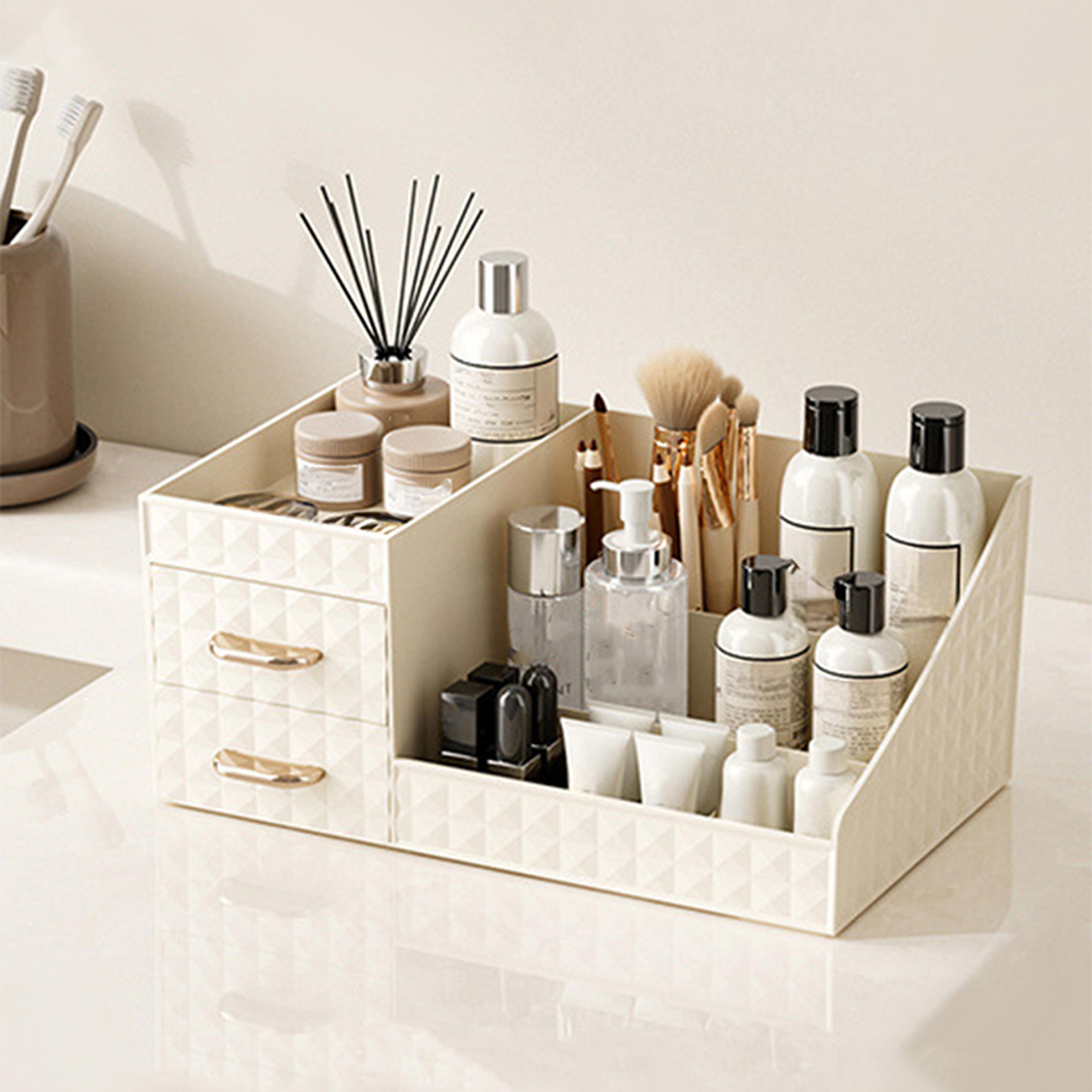 Large Capacity Makeup Organizer With Transparent Drawers Cosmetic And Lipstick Storage Box 7