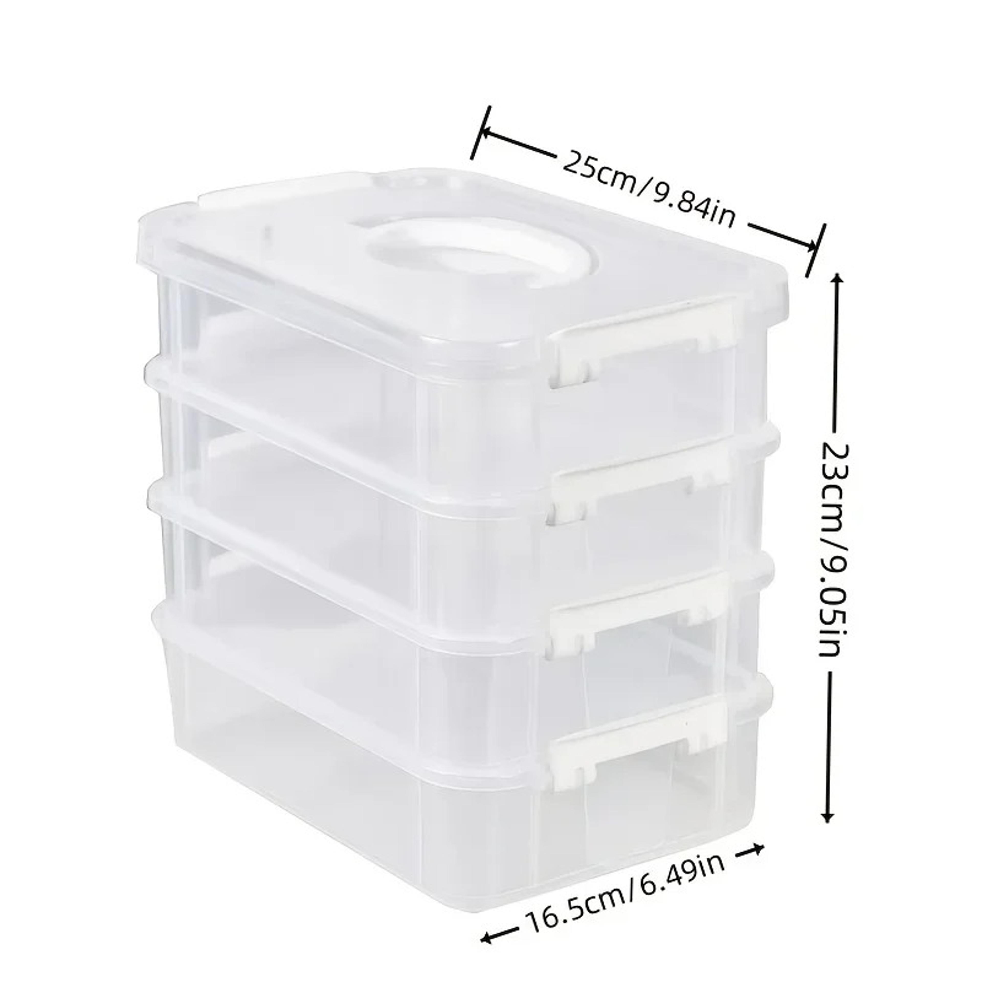 4 Layer Transparent Building Block Storage Box With Stackable Drawers 6