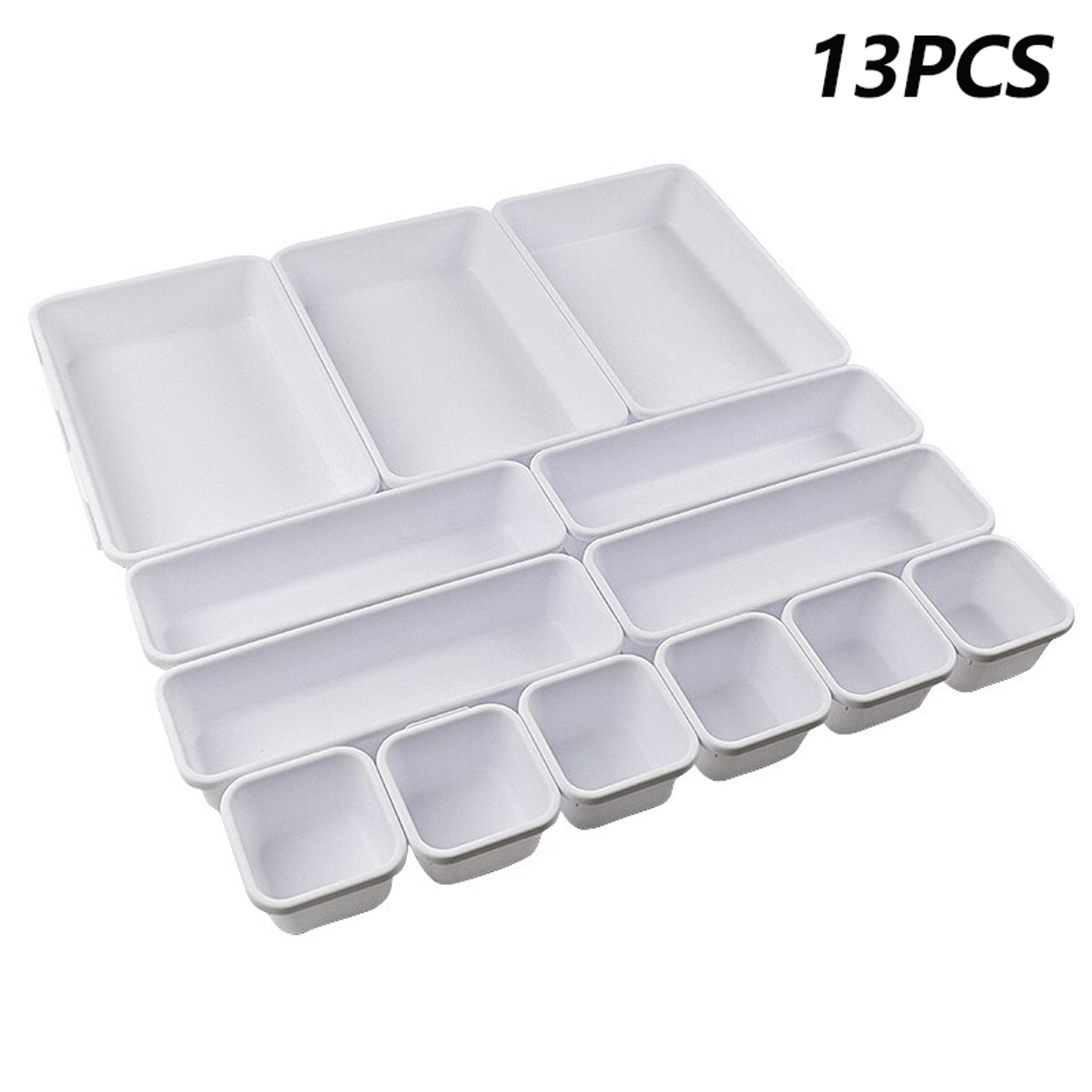 13 Piece Drawer Organizer Set For Makeup Socks Bathroom And Home Storage 1