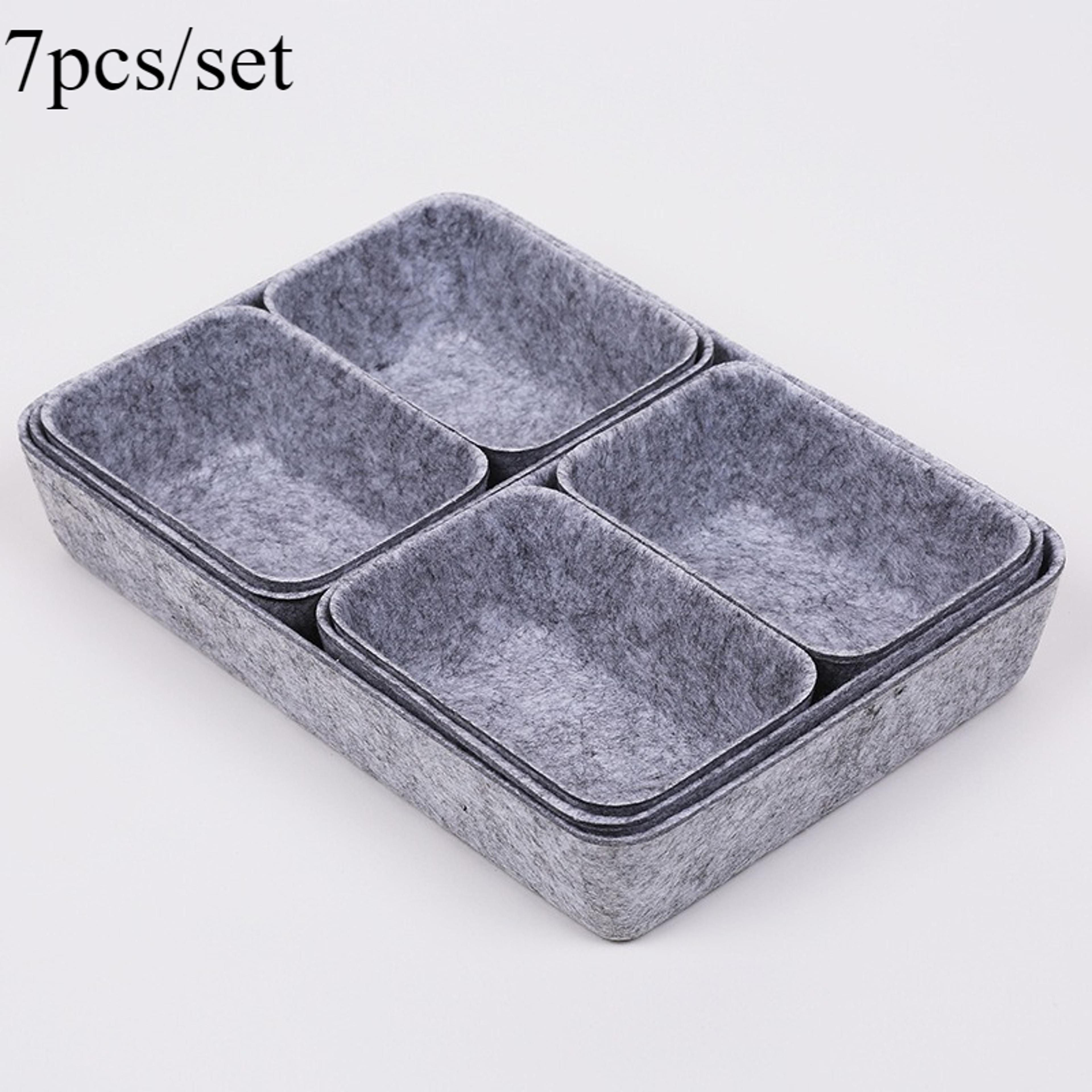 7 Piece Felt Desk Organizer Set For Drawer And Desktop Storage 6