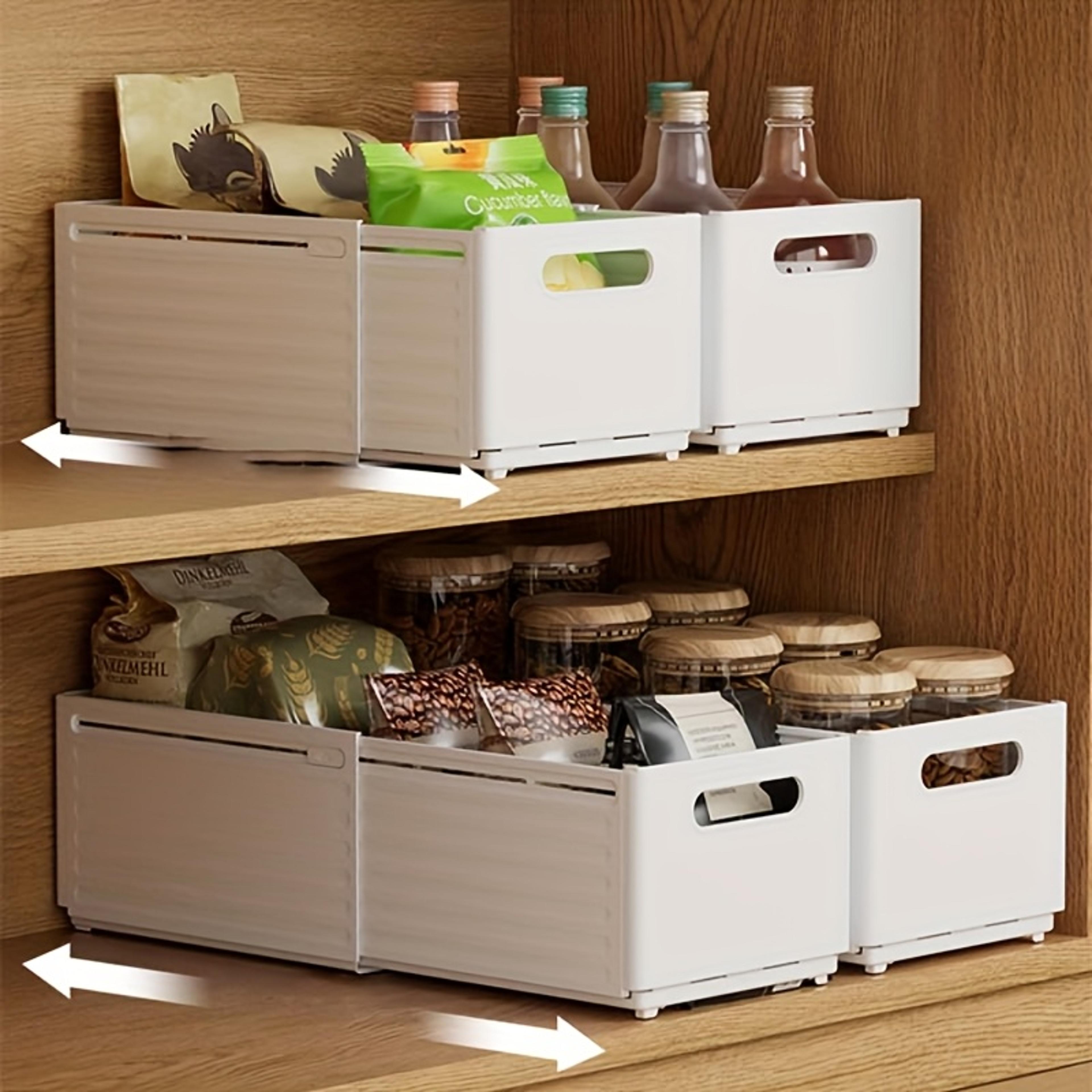 3 Piece Adjustable Foldable Storage Box Set Plastic Organizer For Bedroom Bathroom Office Makeup Me 4