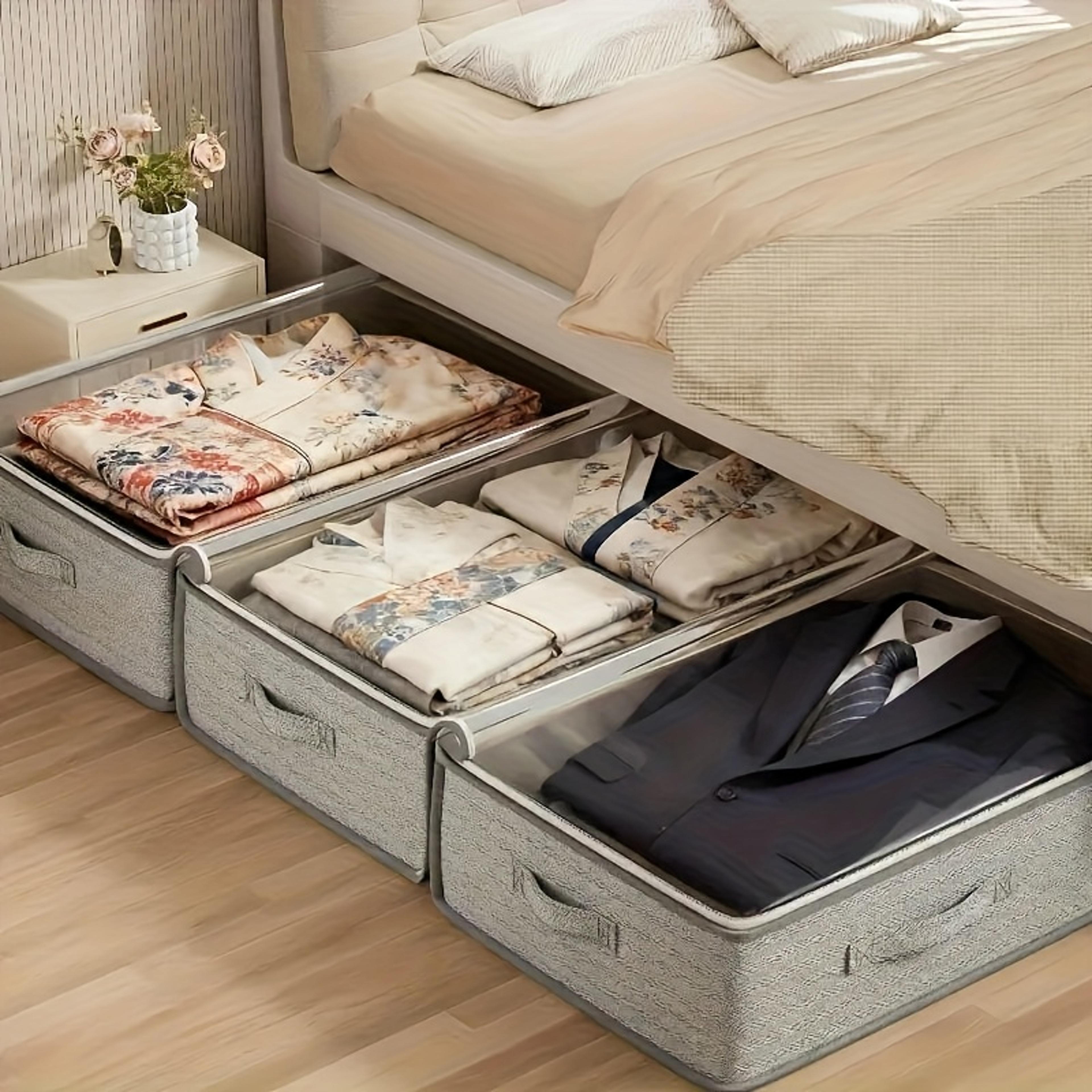 Under Bed Storage Bag Foldable Fabric Blanket Storage Organizer Space Saving 0