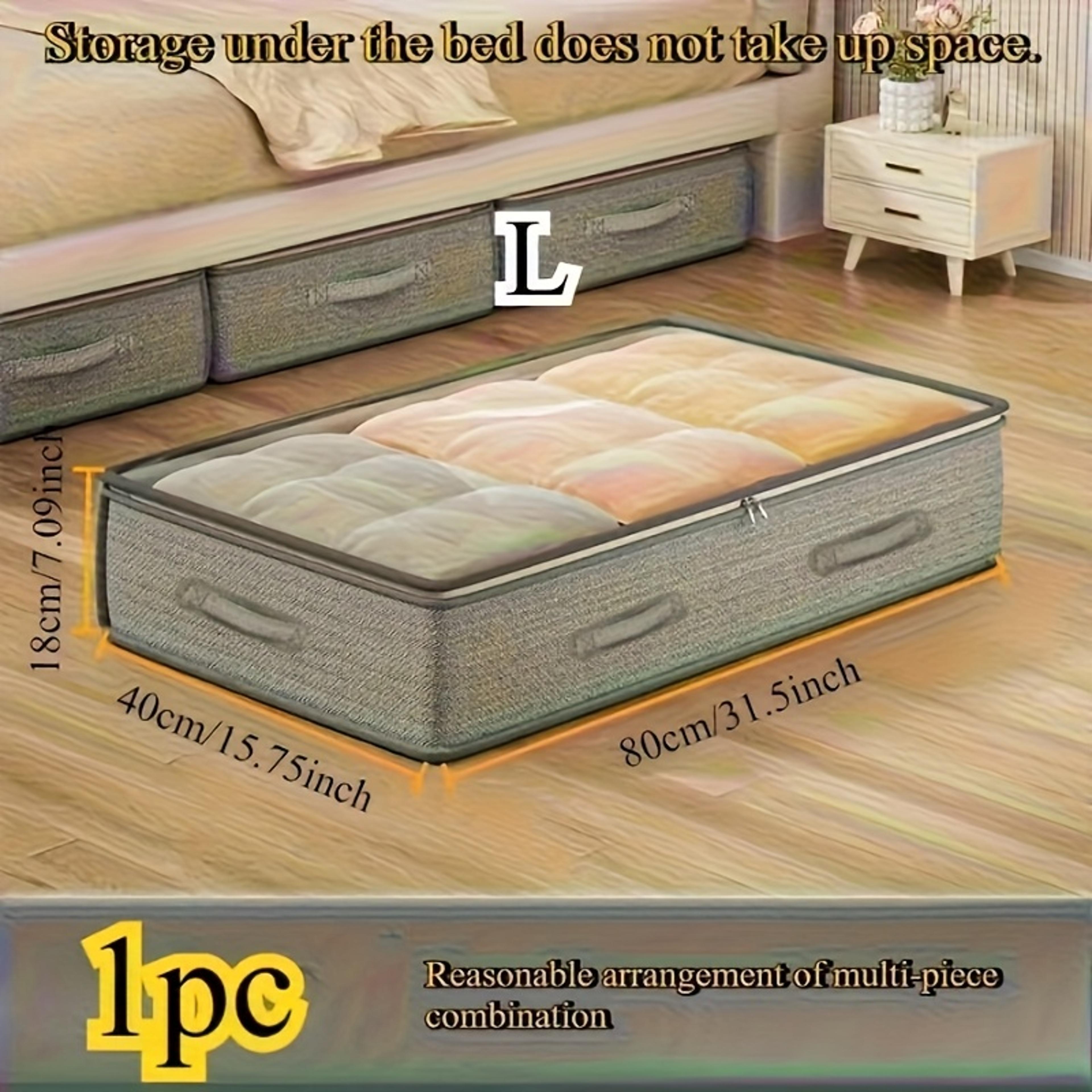 Under Bed Storage Bag Foldable Fabric Blanket Storage Organizer Space Saving 5
