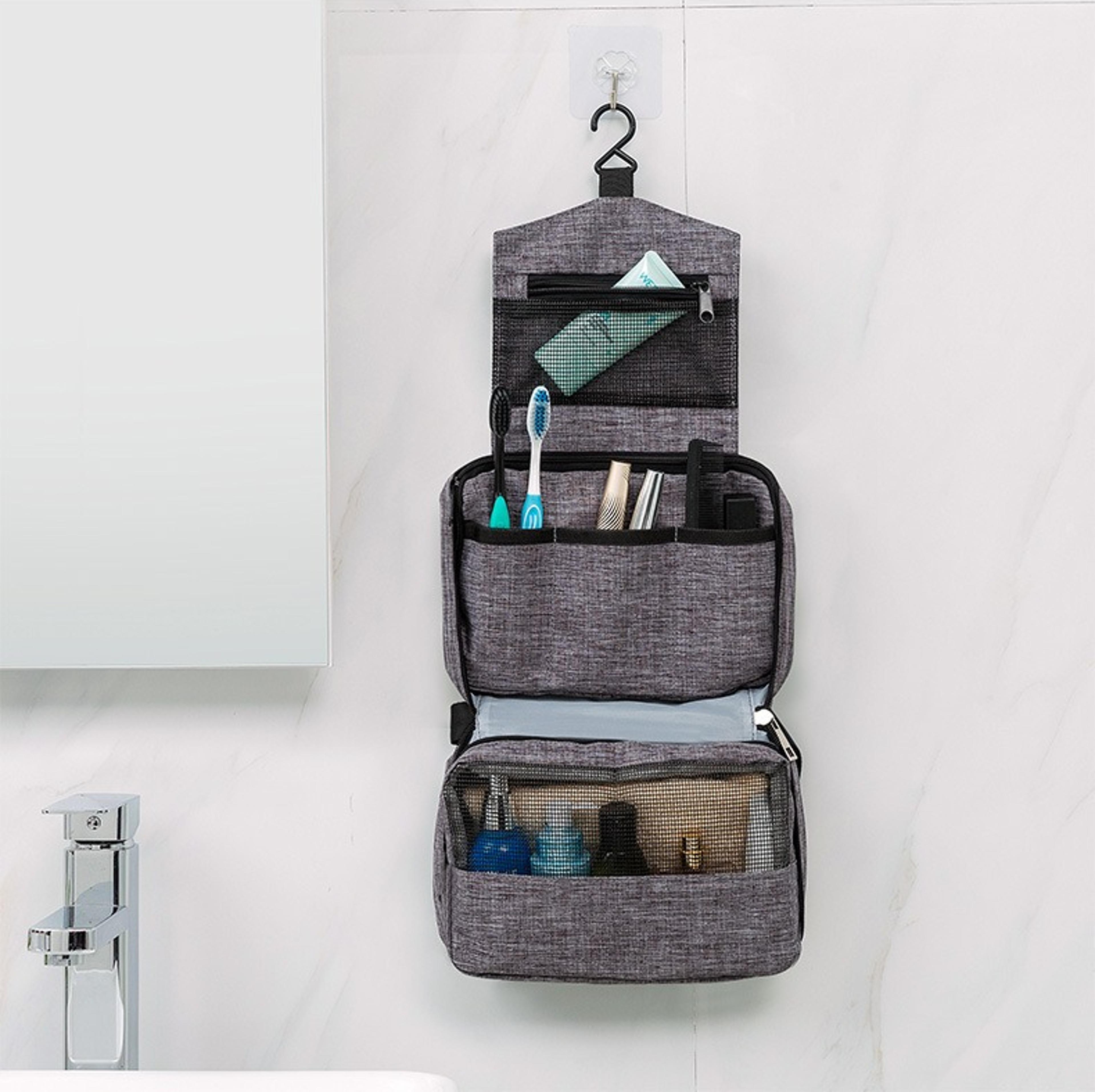 Waterproof Travel Toiletry Bag For Women With Hanging Hook Makeup Storage Organizer 2