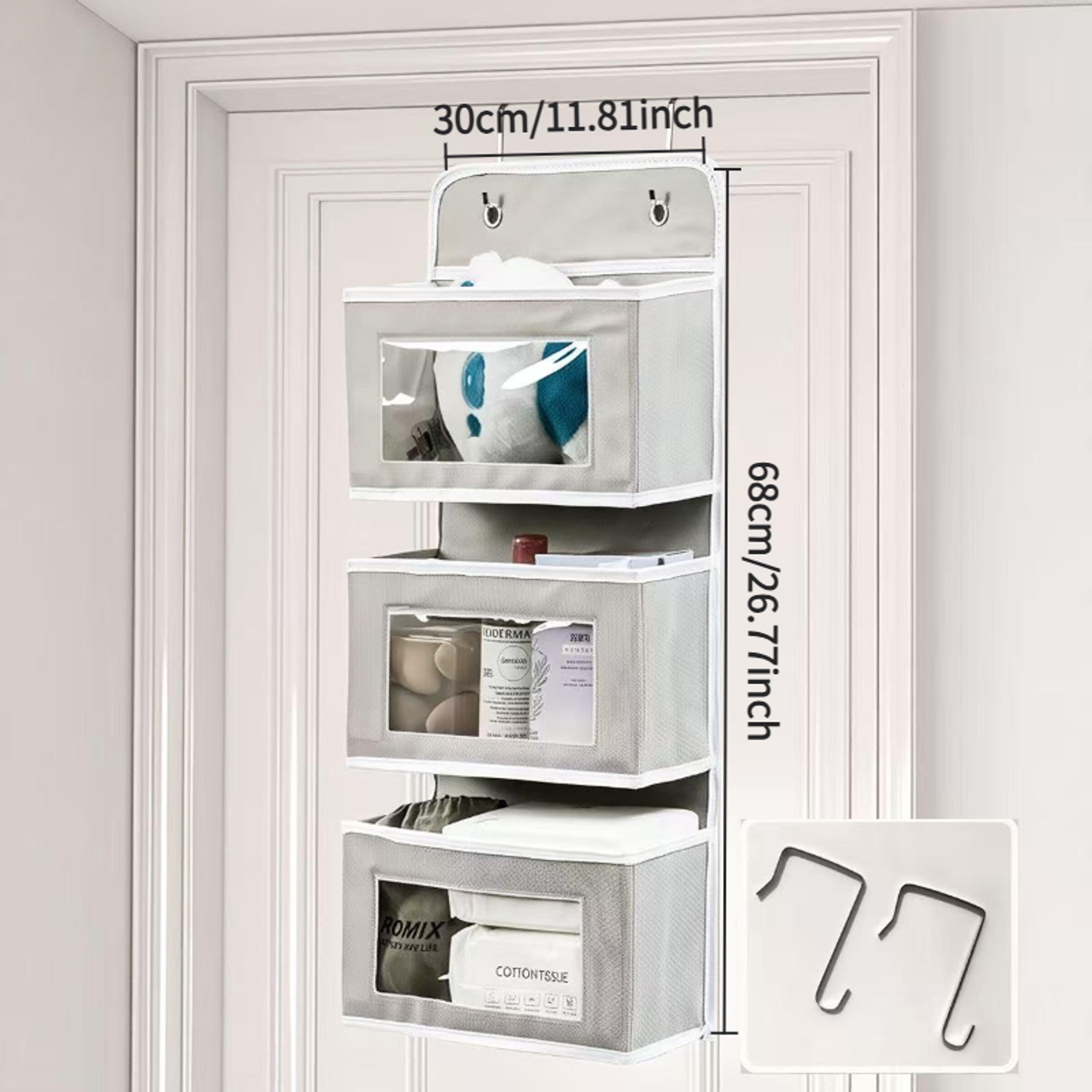 3 Shelf Over Door Organizer Hanging Storage Rack For Bedroom Bathroom And Baby Essentials 2