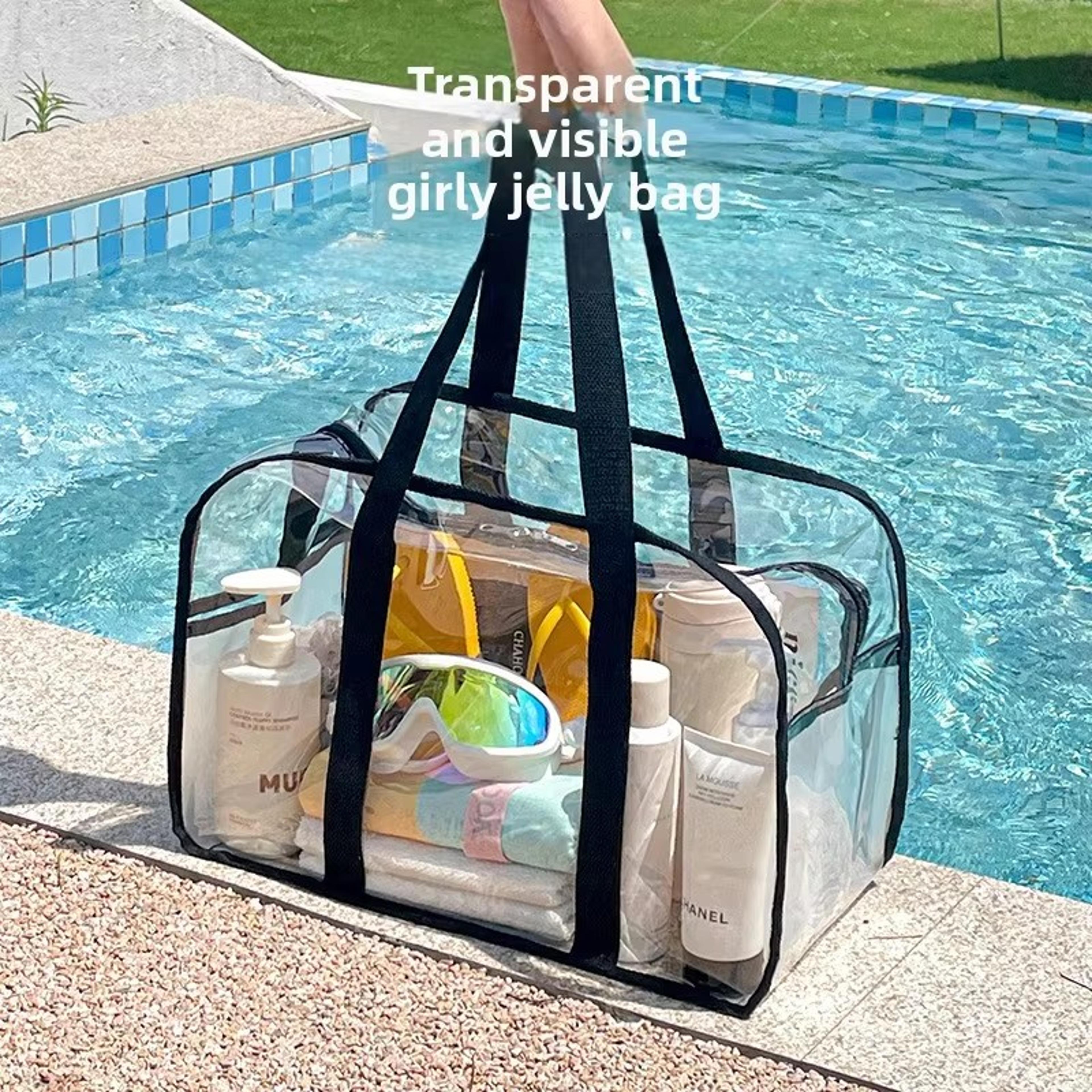 Large Transparent Storage Bag Waterproof Makeup Travel Organizer For Clothes And Beach Essentials 1