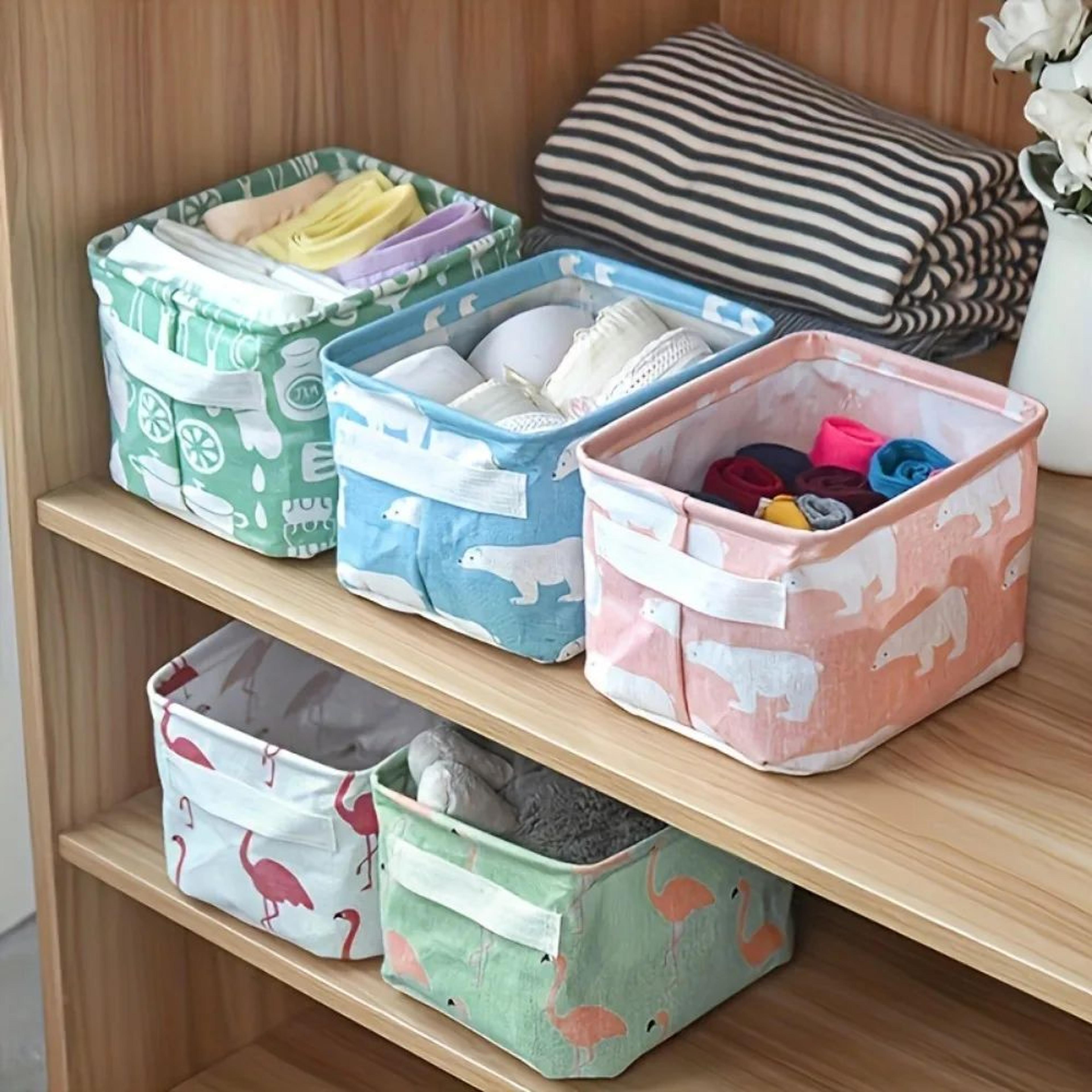 Cotton Linen Storage Basket Desktop Organizer Waterproof Cosmetic And Clothes Storage Bag 2