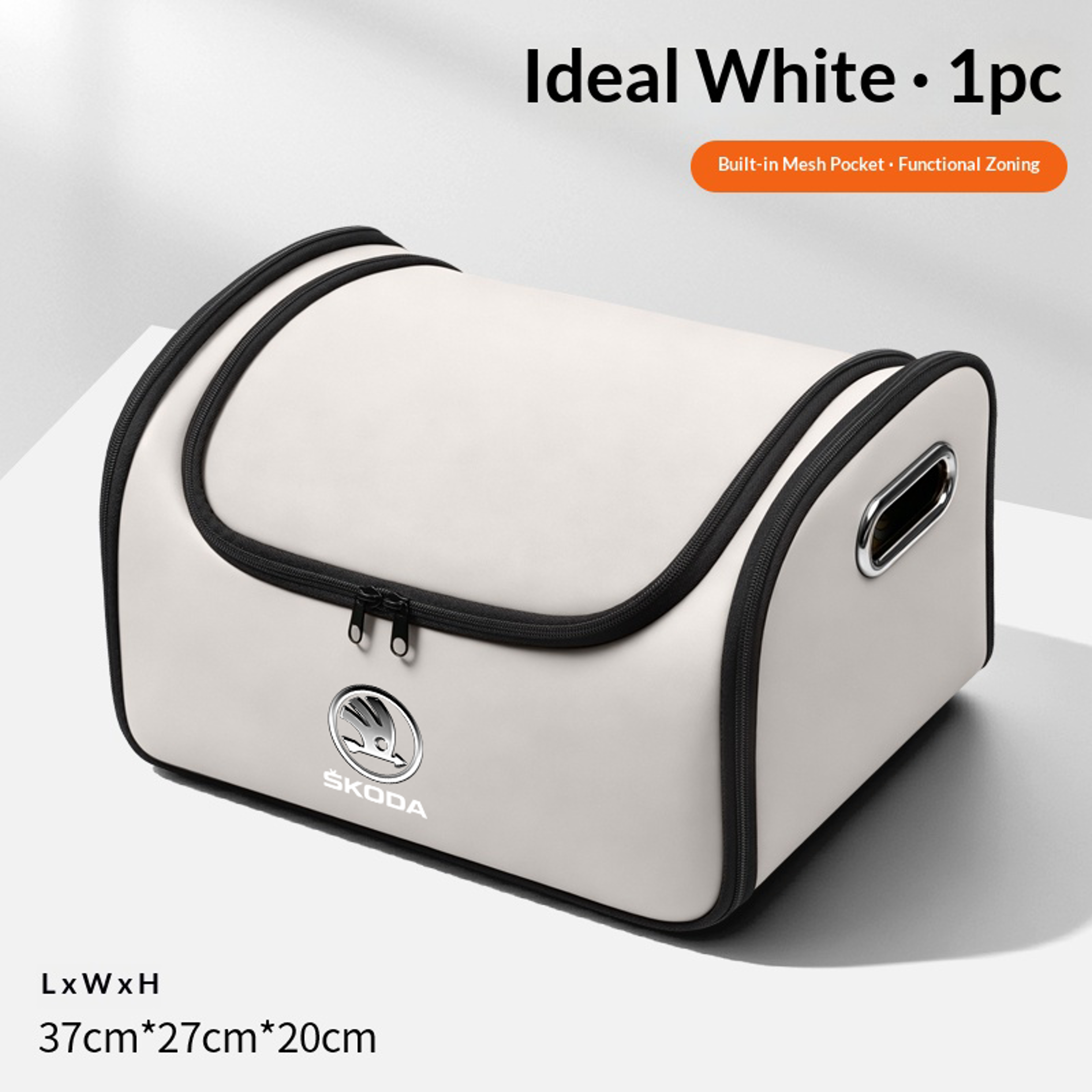 Car Trunk Organizer Car Seat Storage Bag With Built In Pocket For Skoda 3