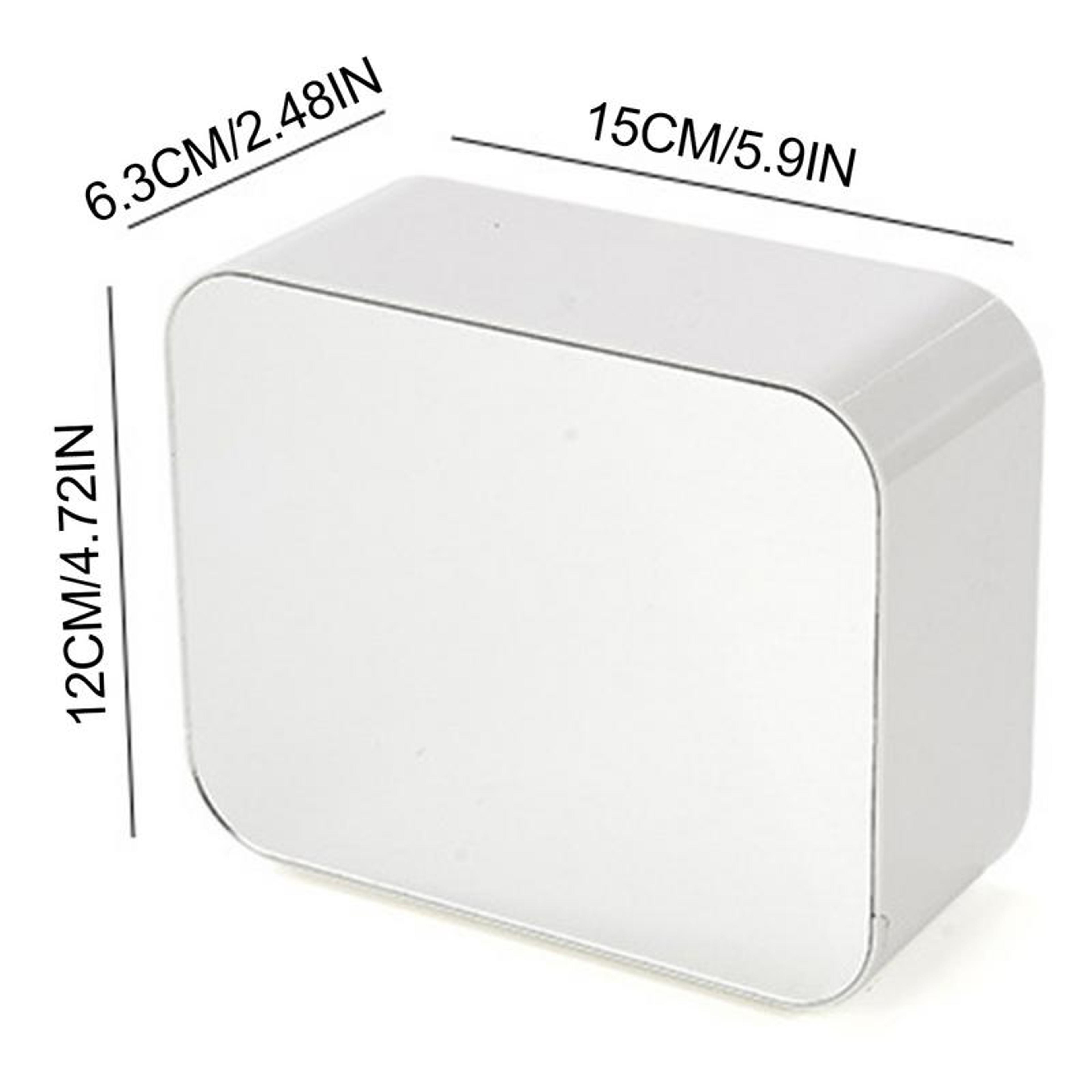 Wall Mounted Organizer Cotton Pad Holder With Mirror No Drill Bathroom Storage Shelf 5