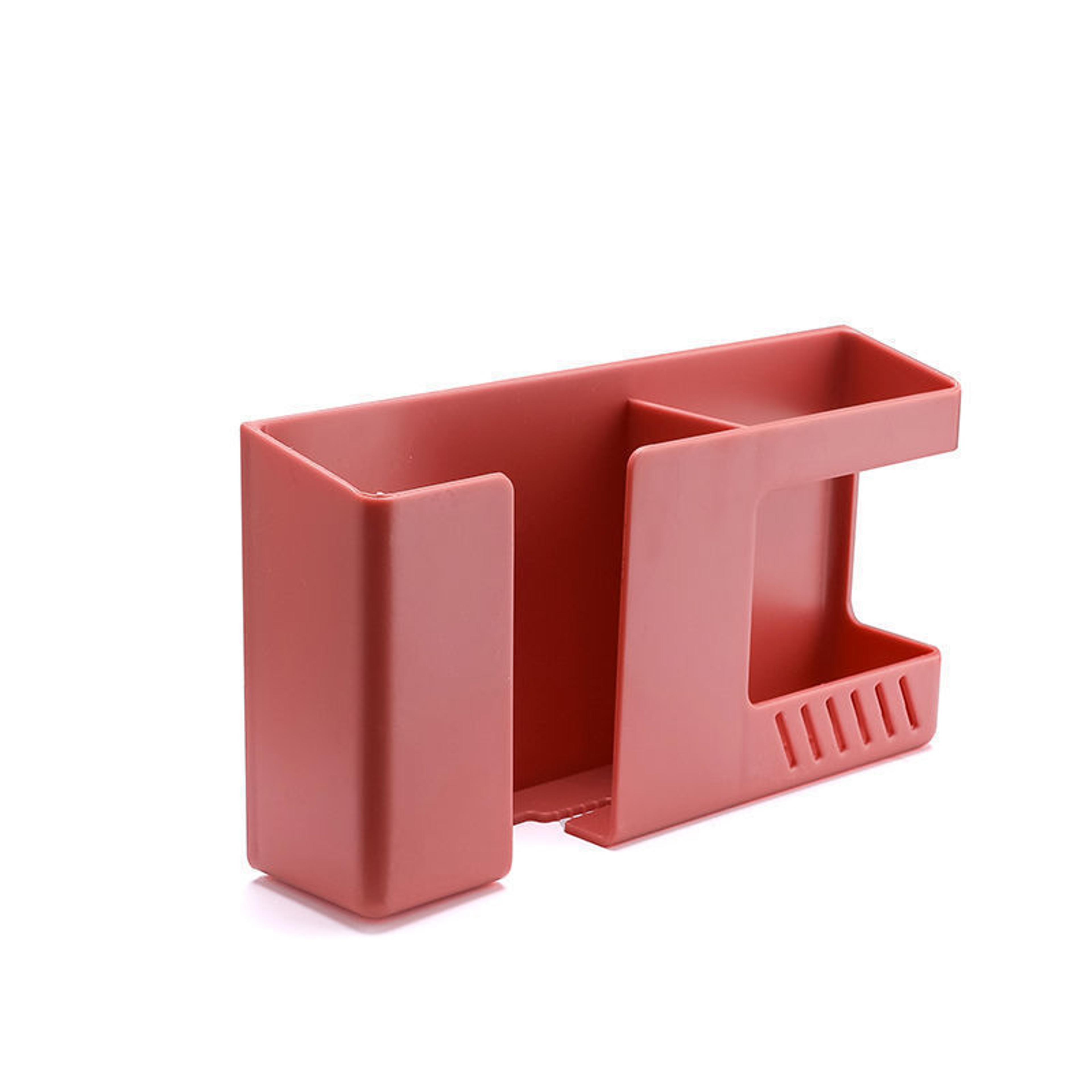 2 In 1 Wall Mounted Remote Control Holder Phone Charging Holder Punch Free Organizer 6