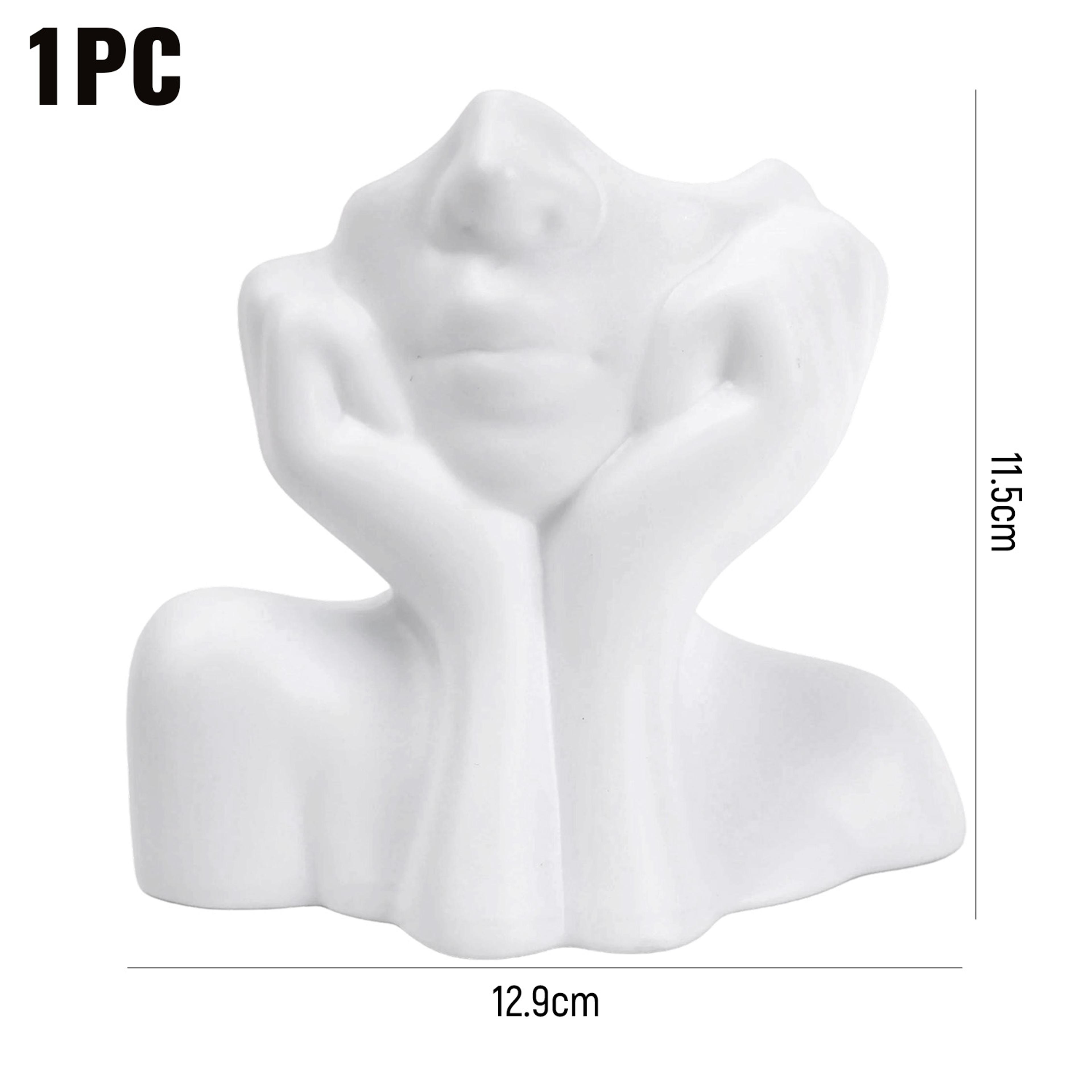 Face Statue Makeup Brush Holder Desk Organizer And Creative Pen Holder 8