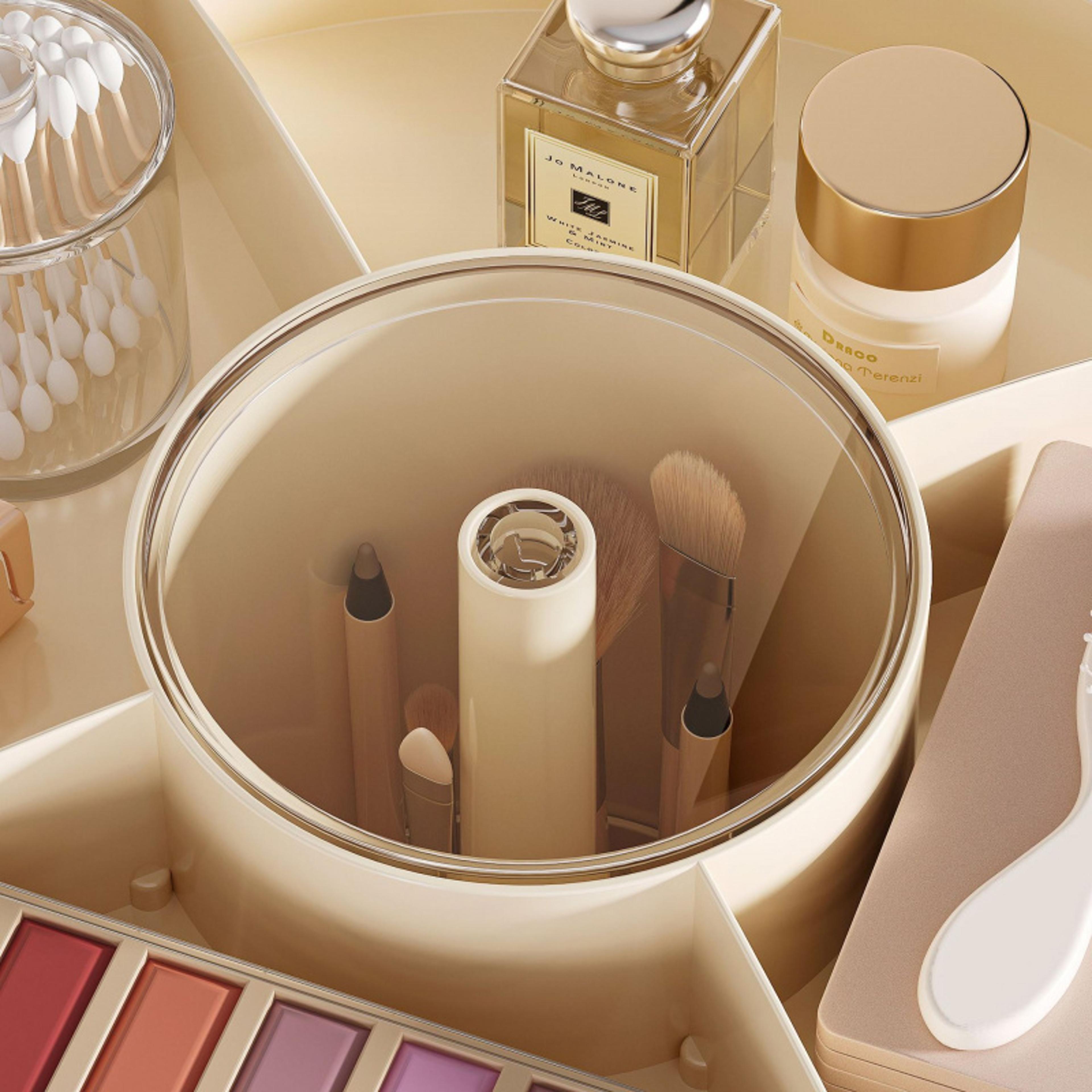 360 Rotating Makeup Organizer Acrylic Cosmetic Storage With Multi Layer Vanity Organizer 3