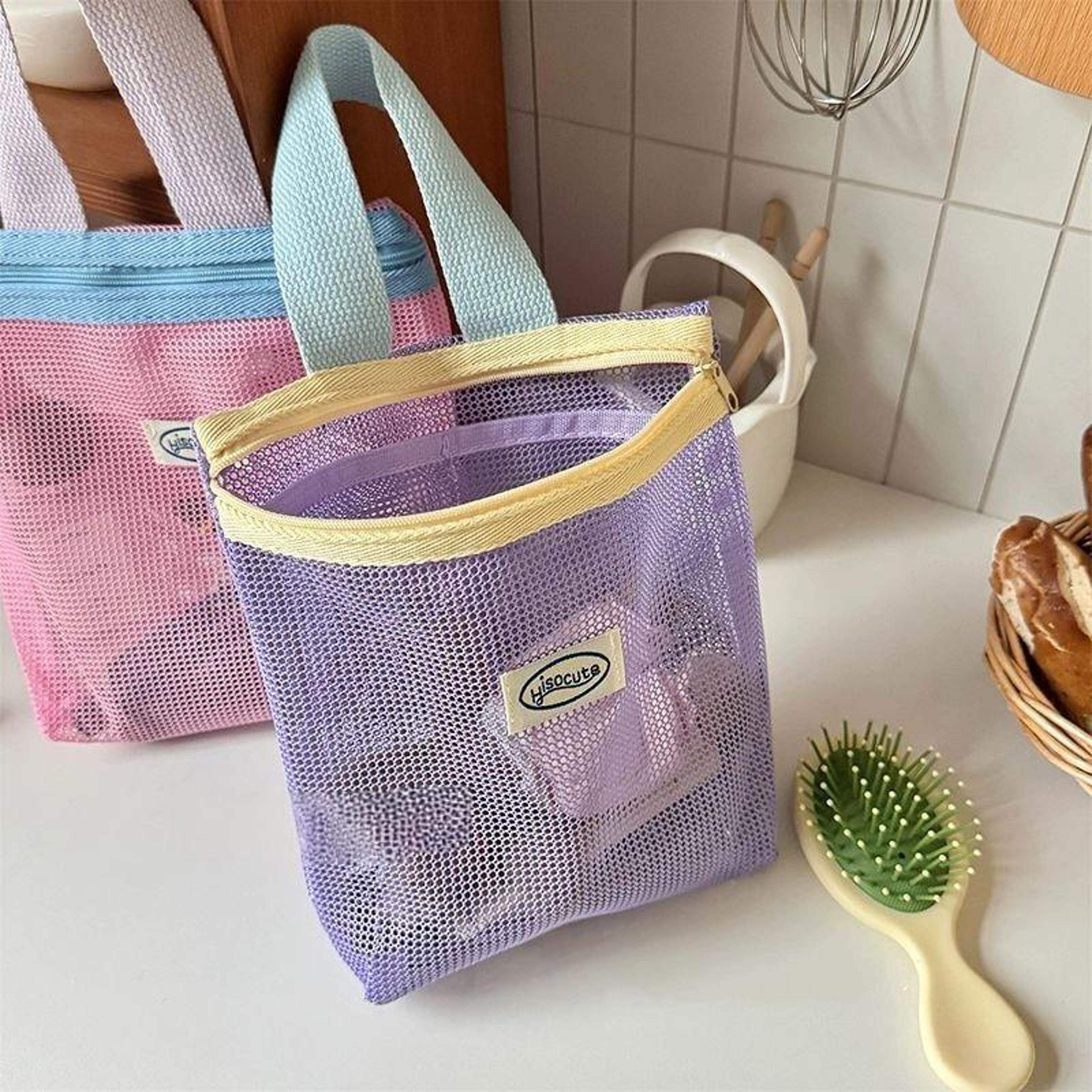 Solid Color Tote Bag Portable Travel Makeup Pouch And Everyday Organizer 1