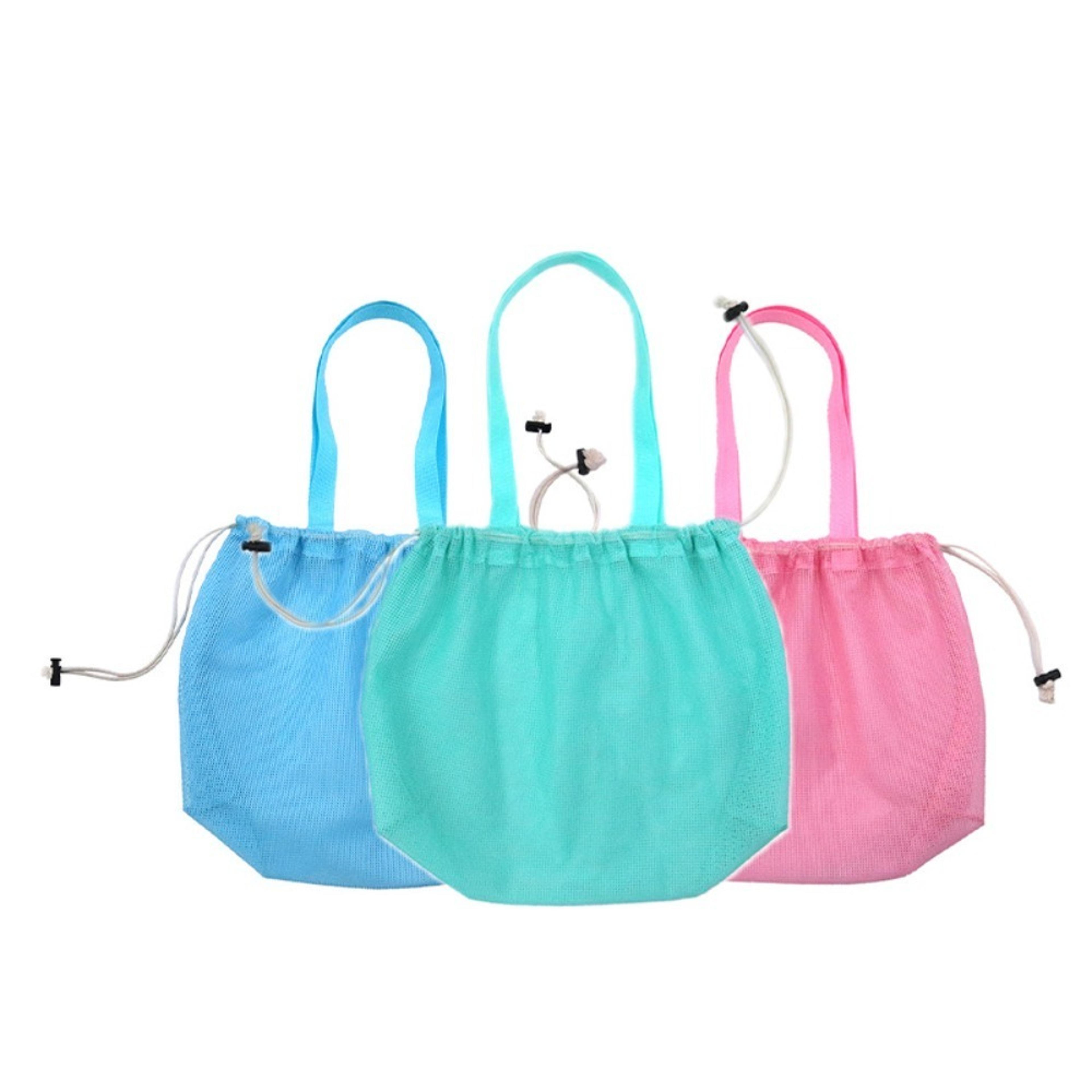 Large Mesh Beach Bag With Drawstring For Toys Travel And Quick Dry Storage 0