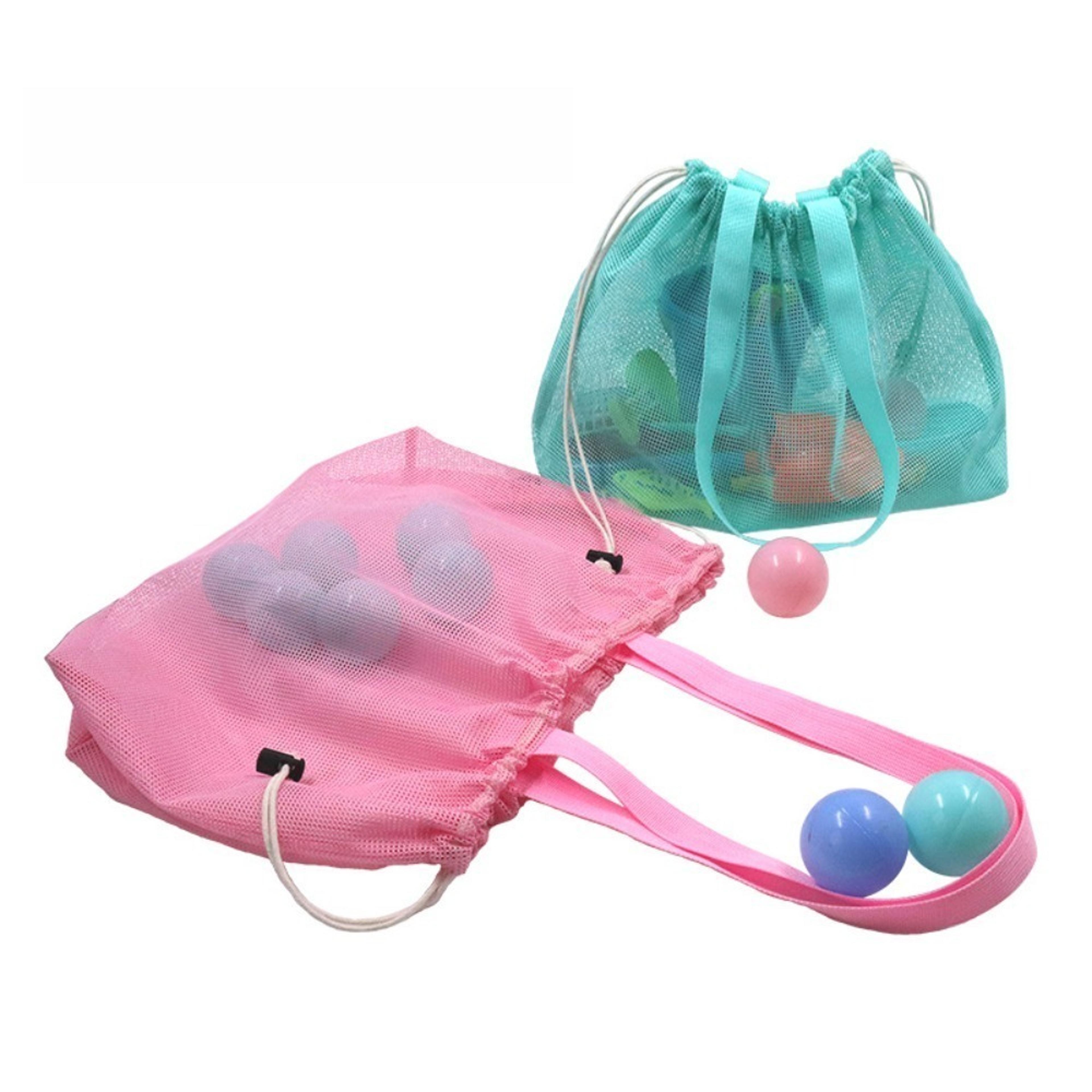 Large Mesh Beach Bag With Drawstring For Toys Travel And Quick Dry Storage 5