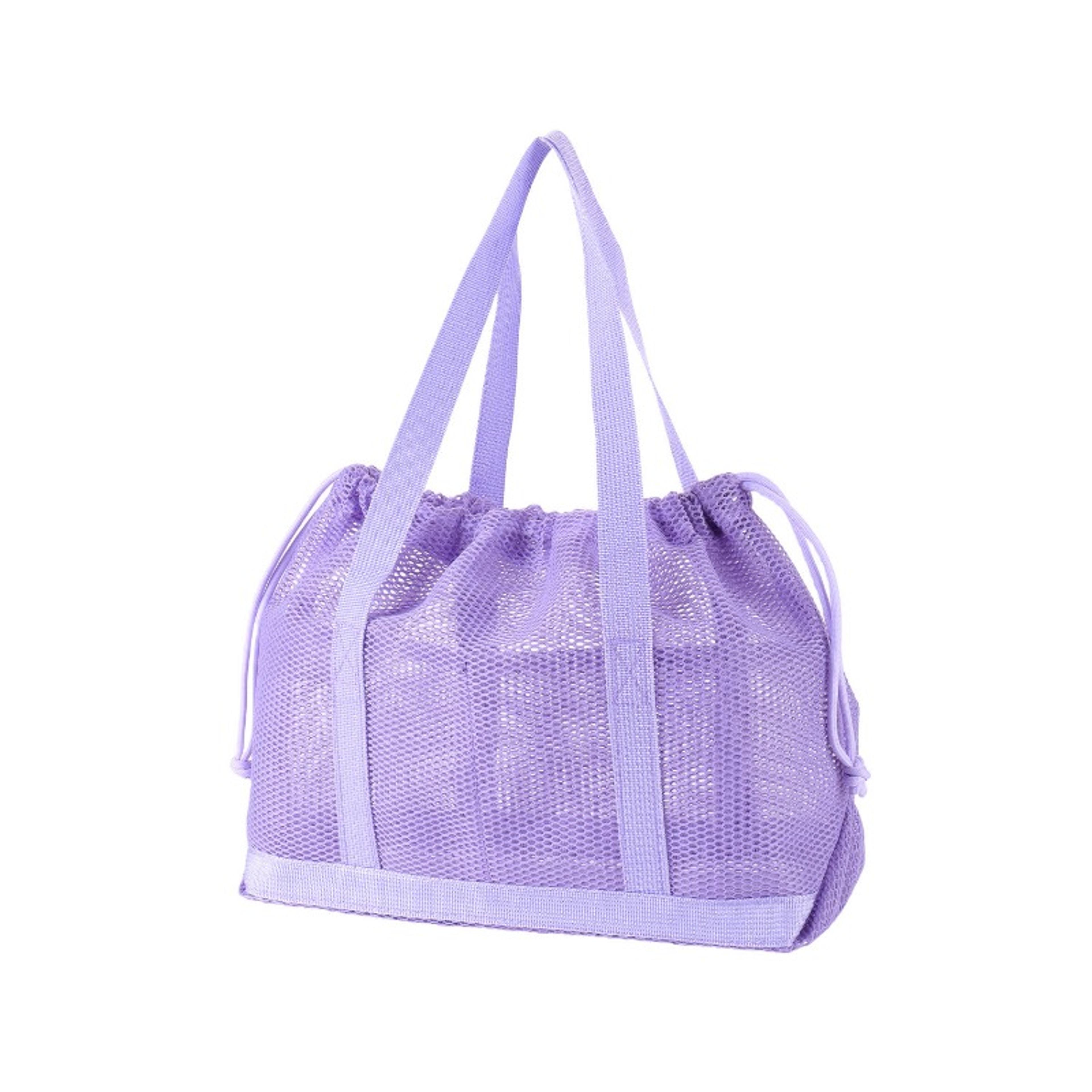 Sand Free Mesh Beach Bag Foldable Drawstring Travel Tote 0
