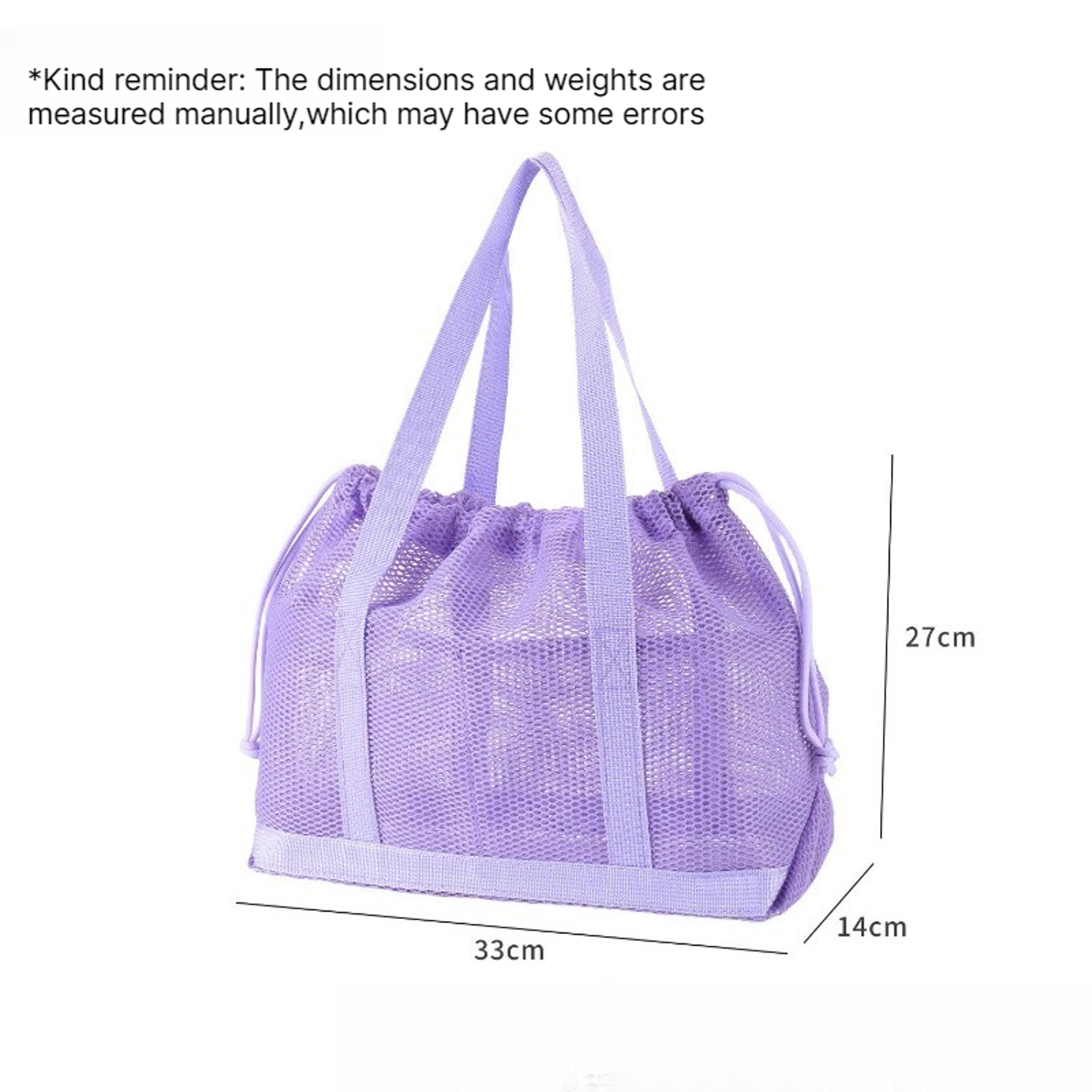 Sand Free Mesh Beach Bag Foldable Drawstring Travel Tote 6