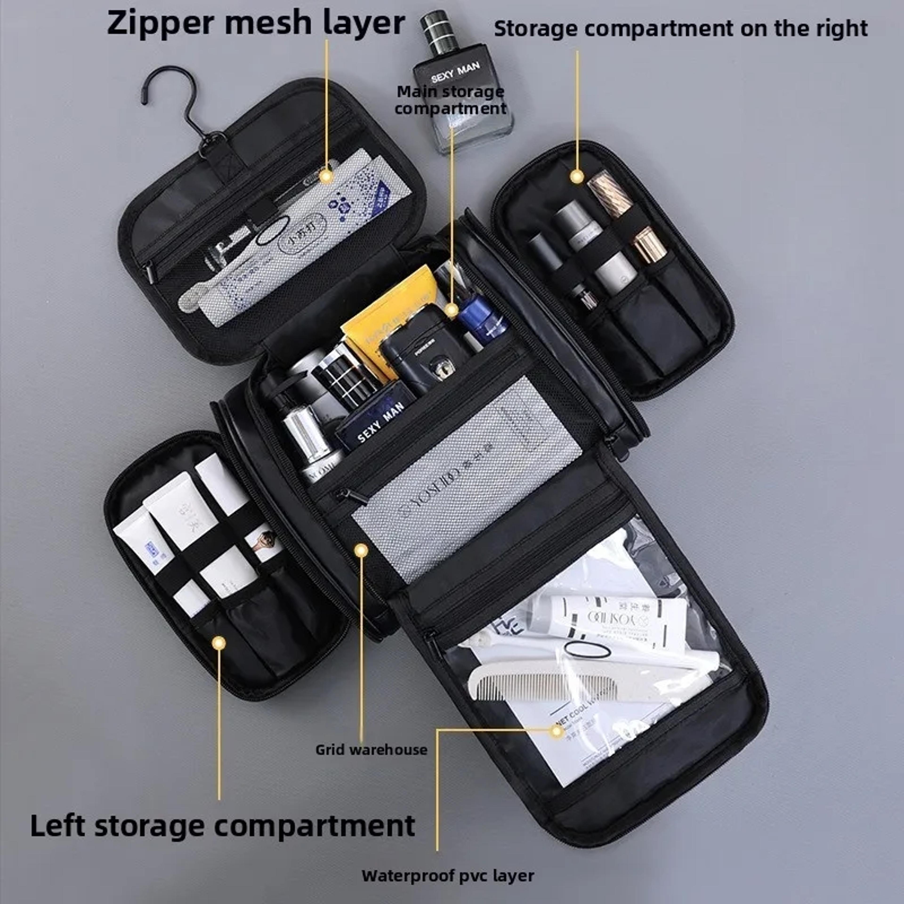 Large Capacity PU Leather Makeup Bag Waterproof Travel Cosmetic Organizer And Toiletry Pouch 5