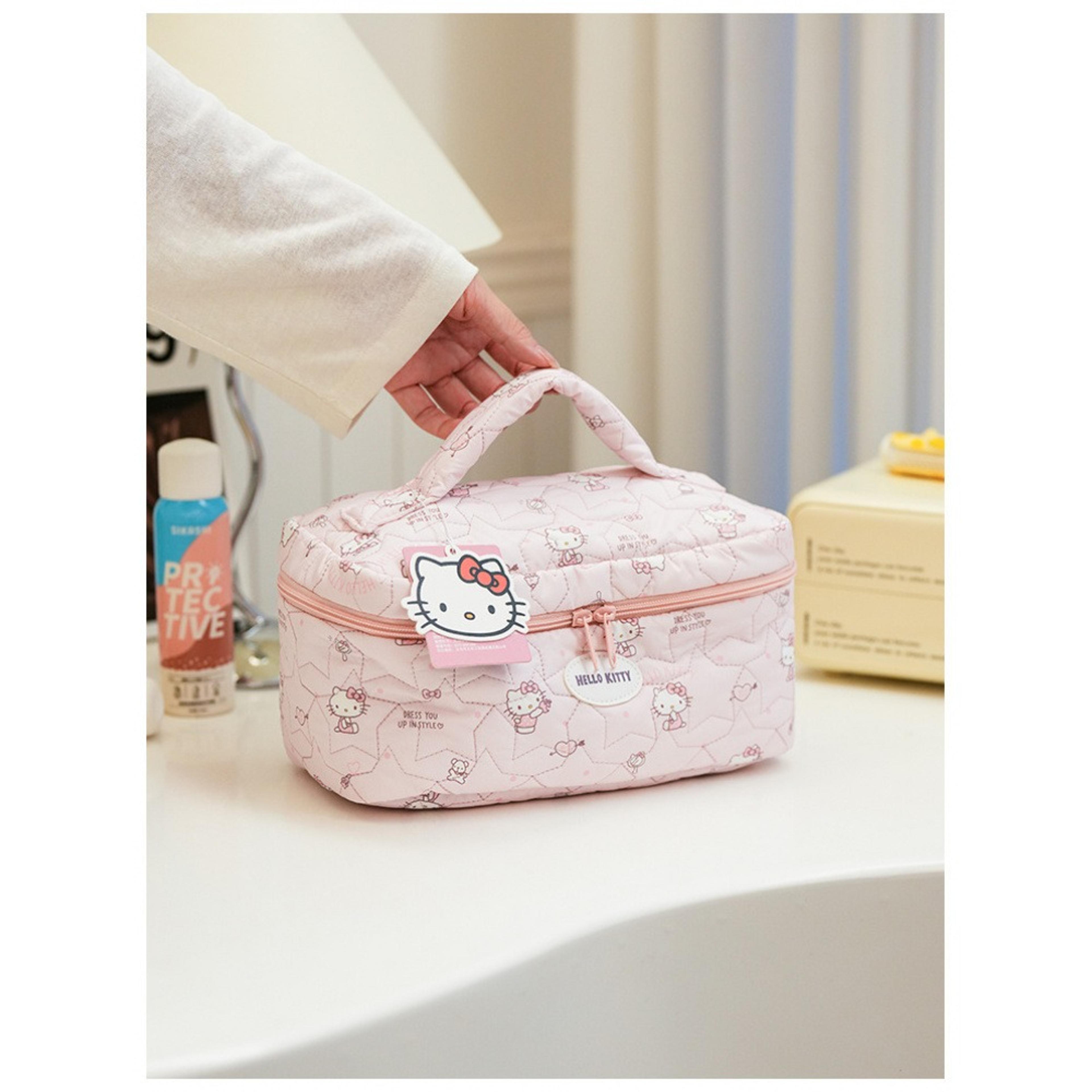 Cute Cinnamoroll Quilted Makeup Bag Portable Travel Cosmetic Organizer 3