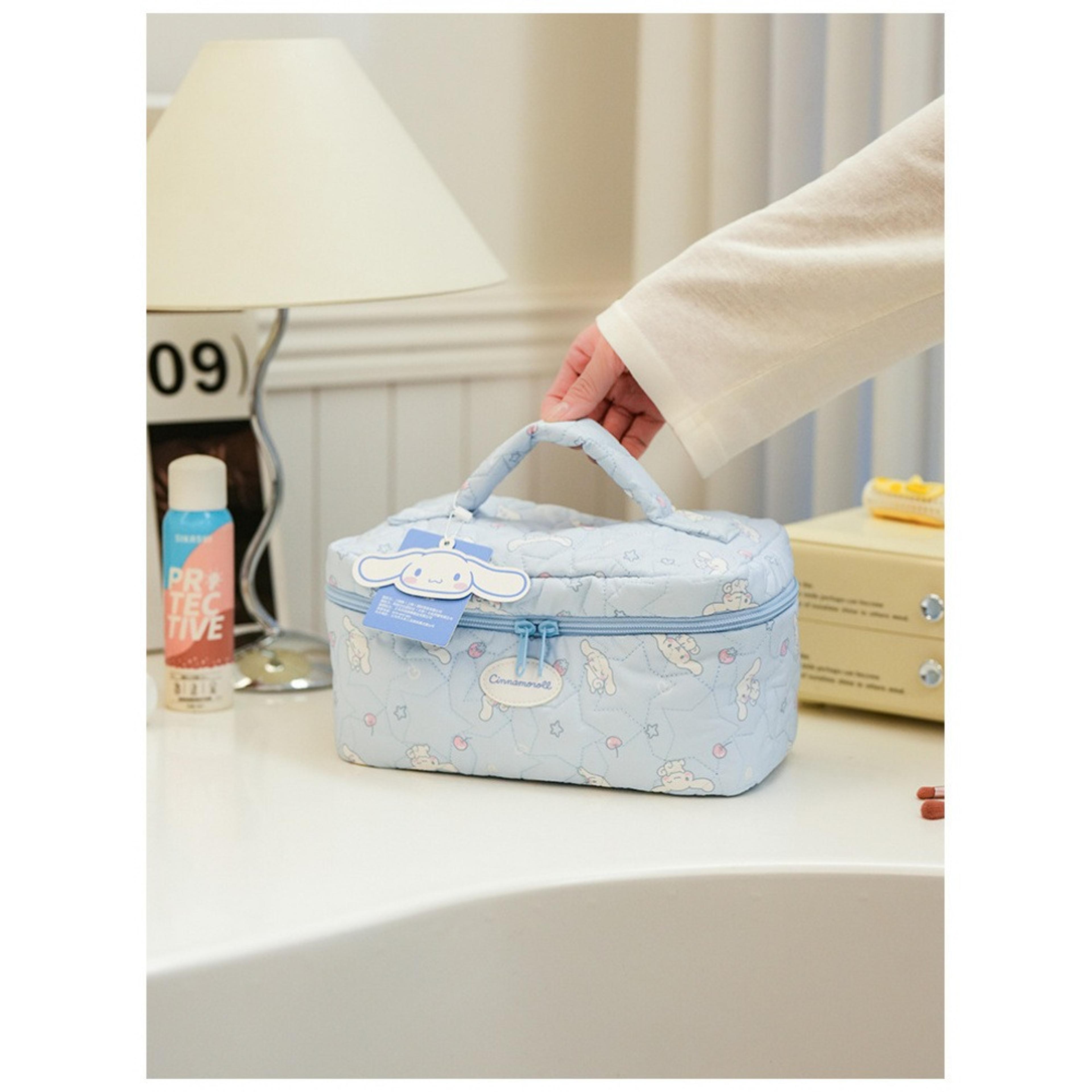 Cute Cinnamoroll Quilted Makeup Bag Portable Travel Cosmetic Organizer 5