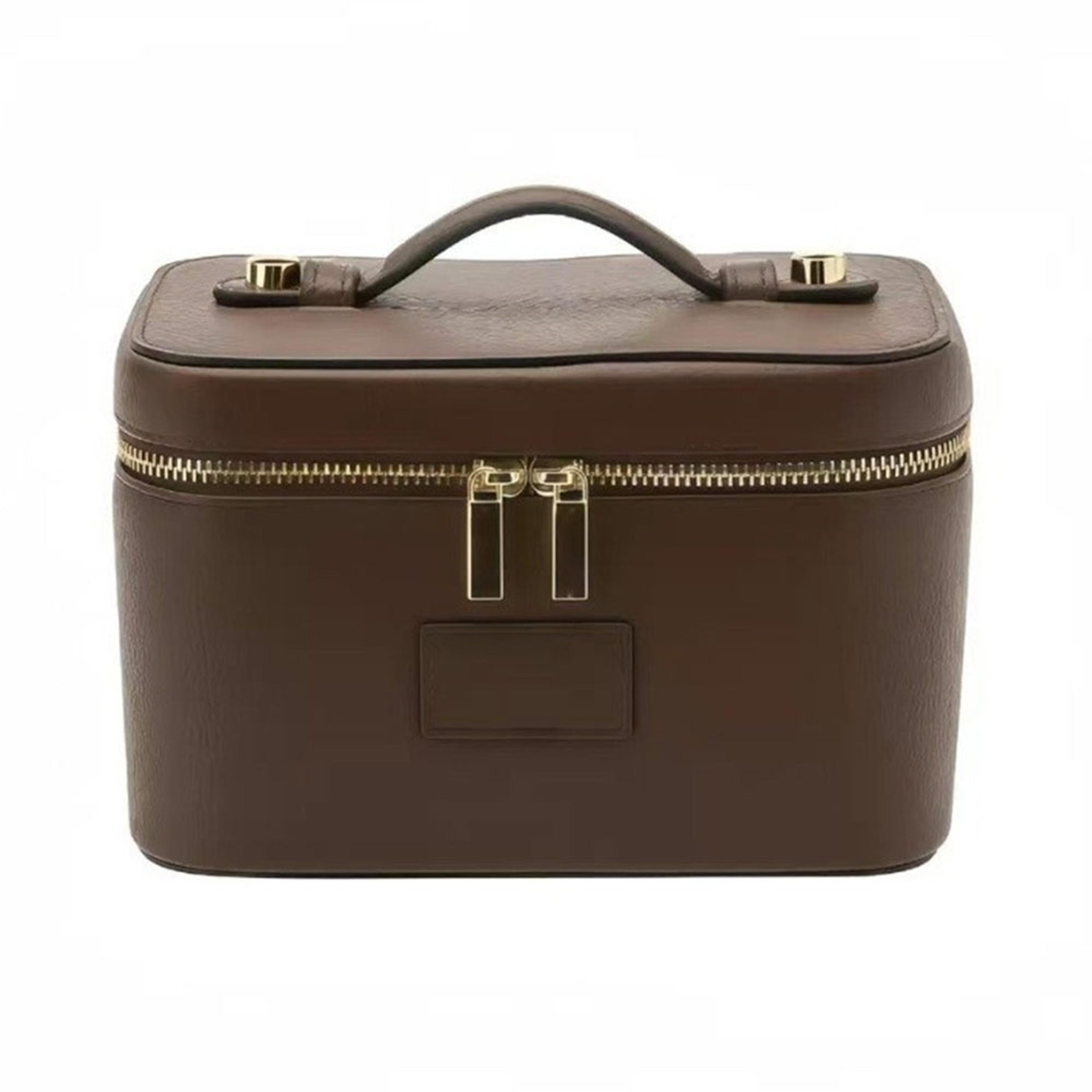 Large Capacity Travel Makeup Bag With Removable Divider Waterproof PU Leather Cosmetic Organizer 9