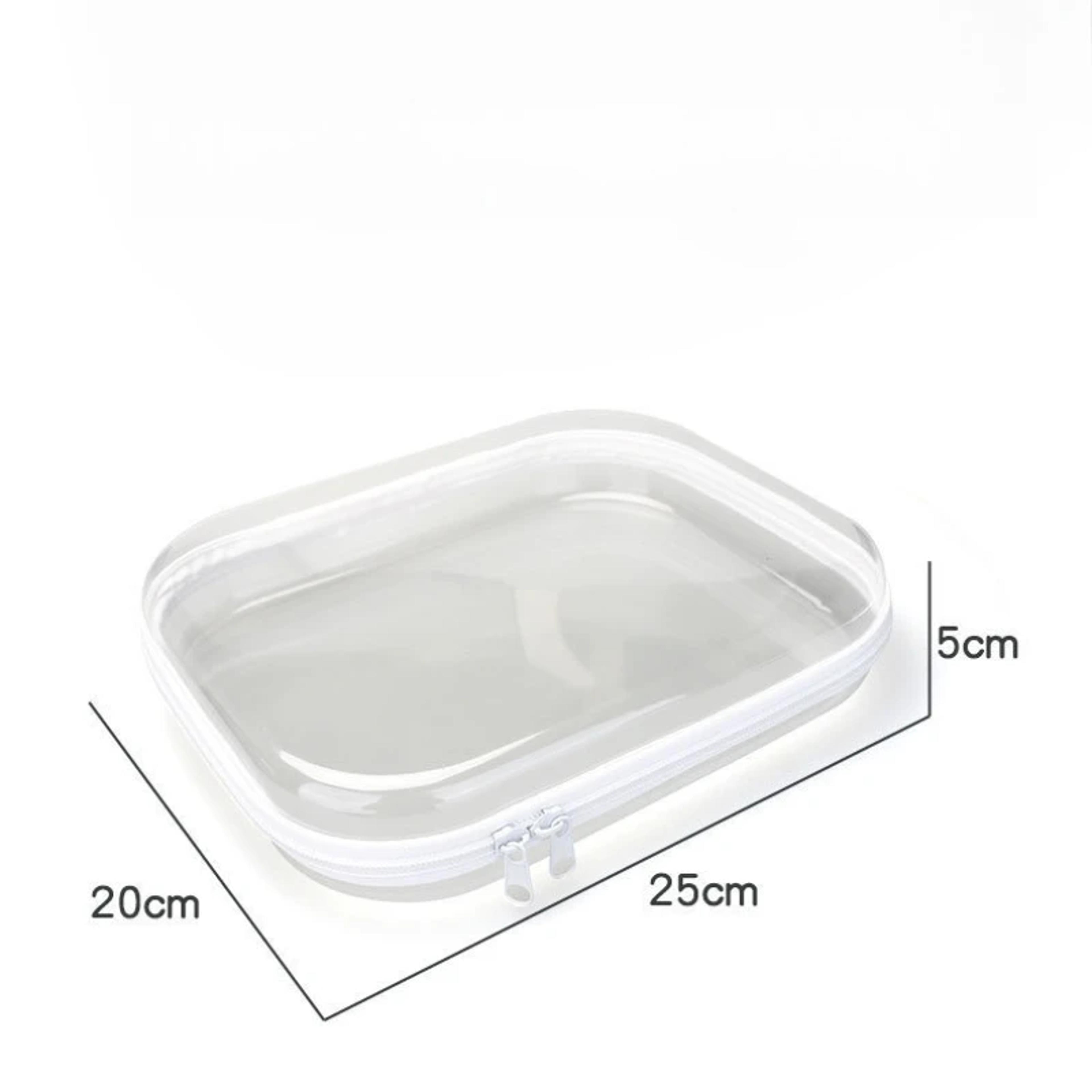 Clear Hard Shell Travel Organizer Waterproof Zipper Storage Case 7