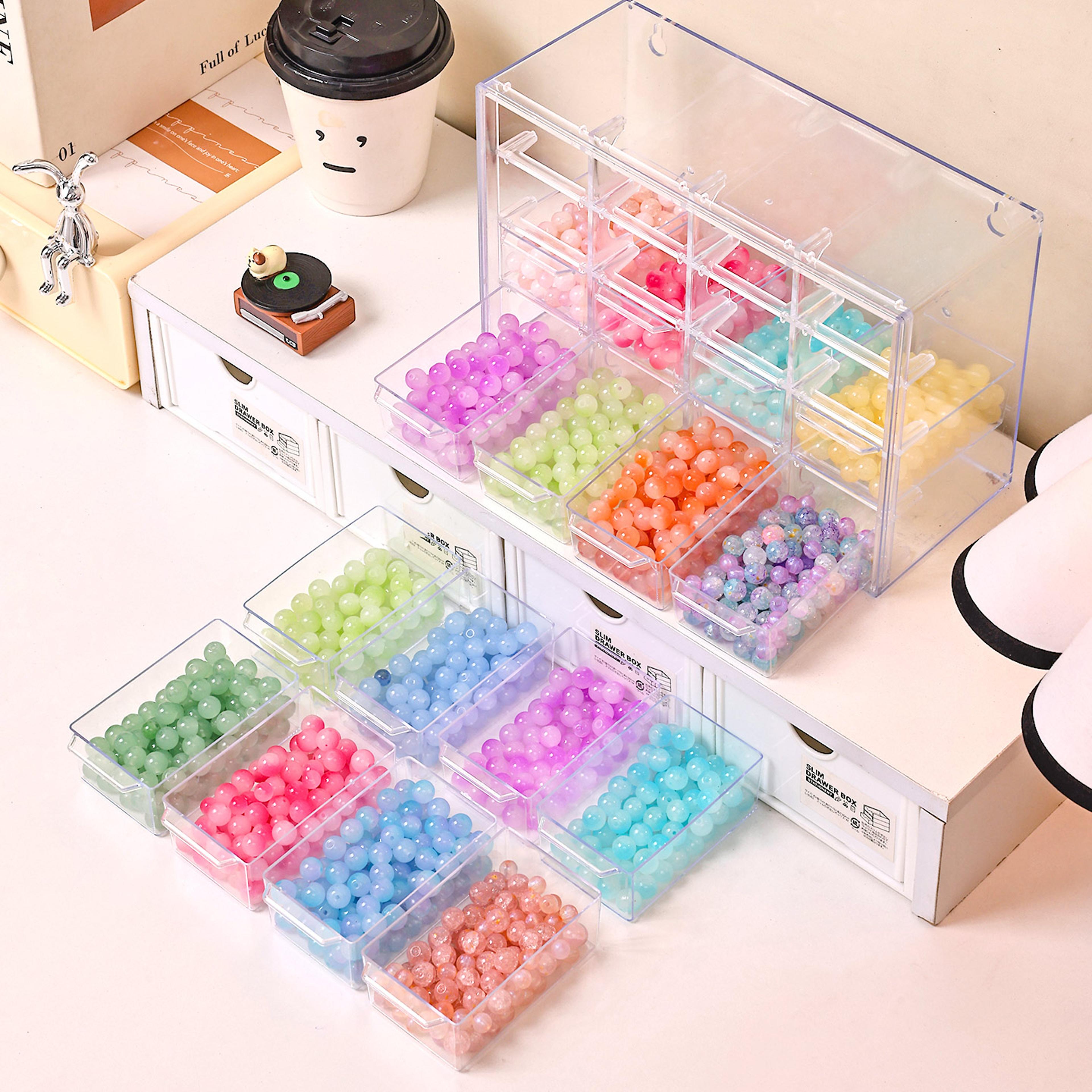 16 Grid Acrylic Bead Storage Box Stackable Jewelry Organizer 2