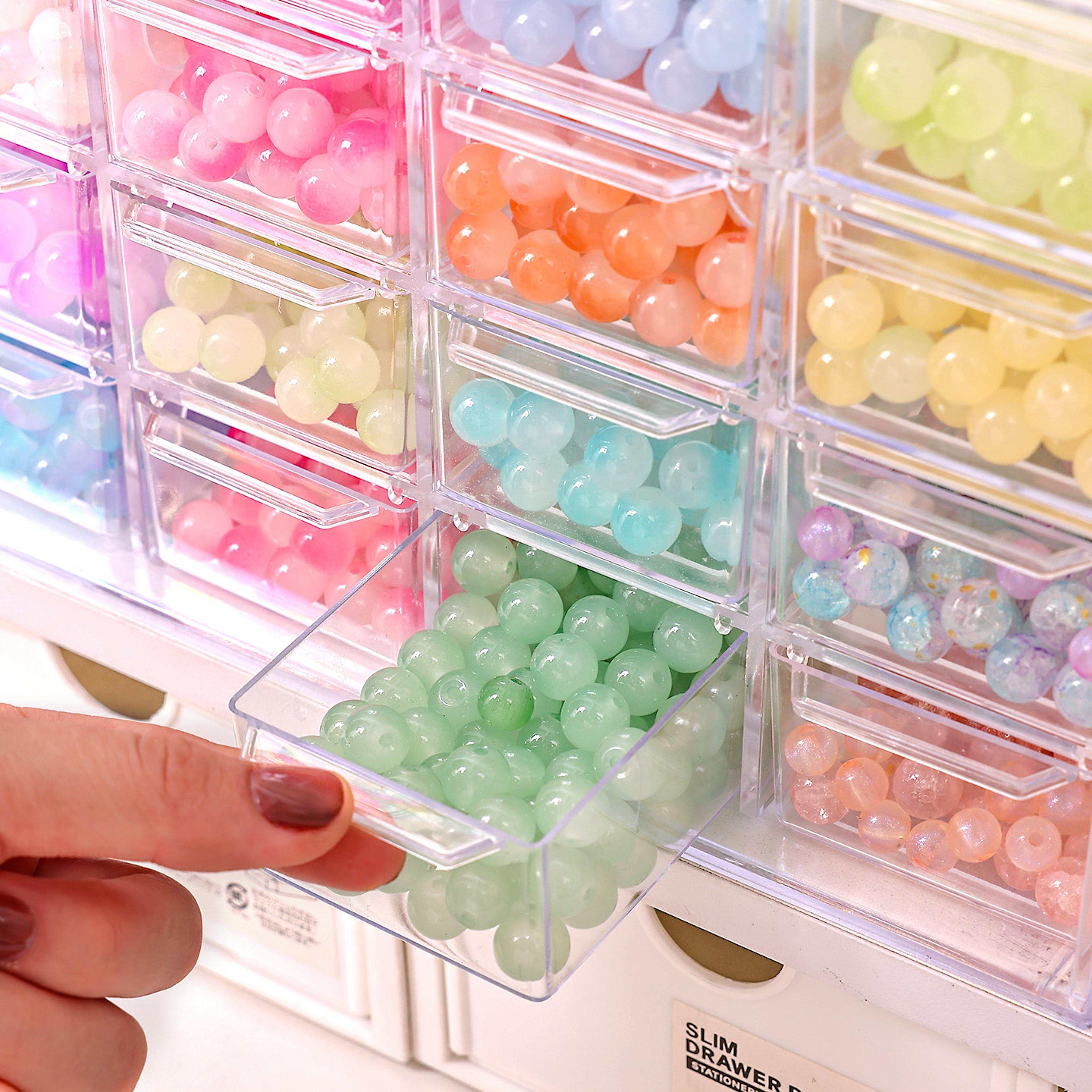 16 Grid Acrylic Bead Storage Box Stackable Jewelry Organizer 5