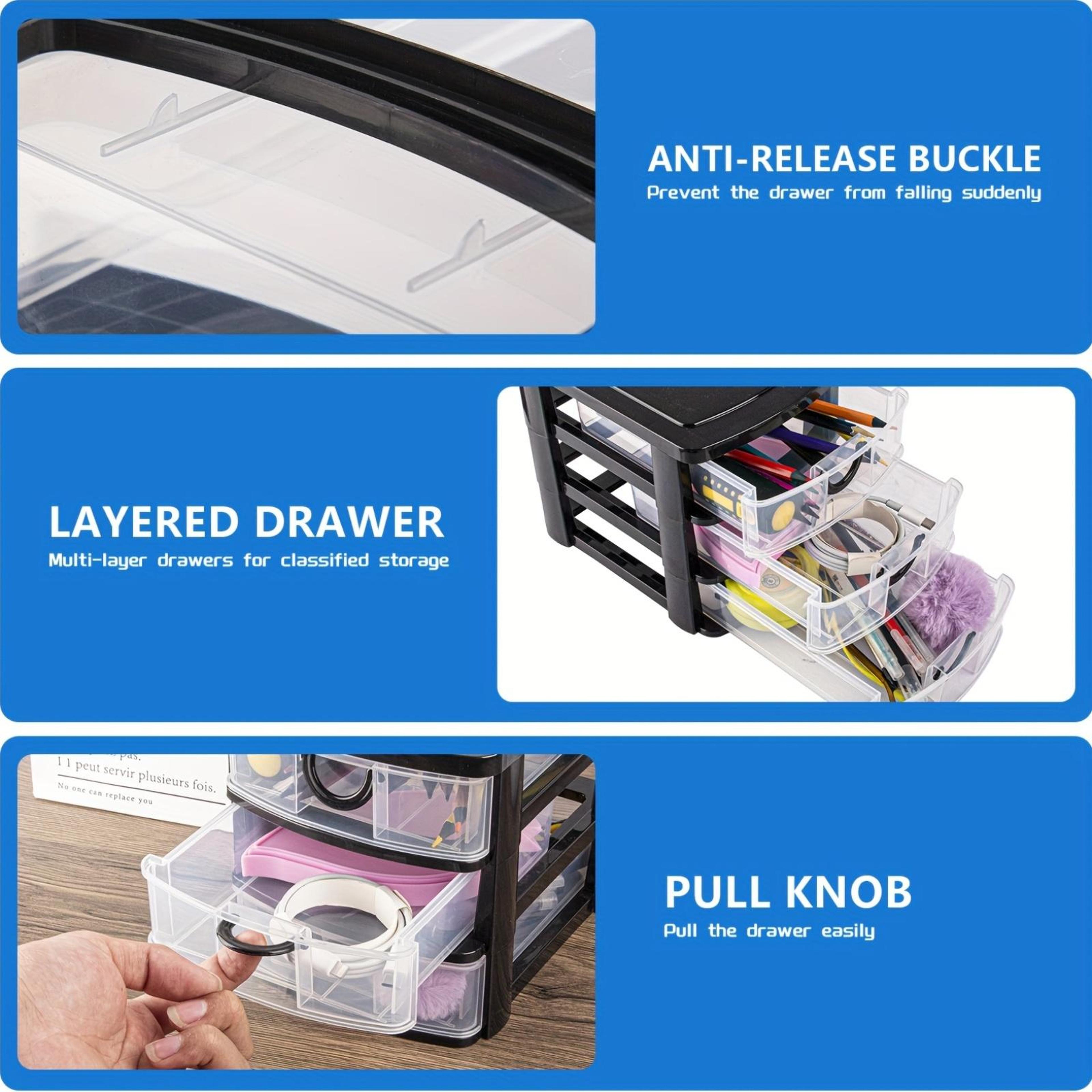 3 Drawer Makeup Organizer Clear Cosmetic Storage Box For Vanity And Bathroom 5