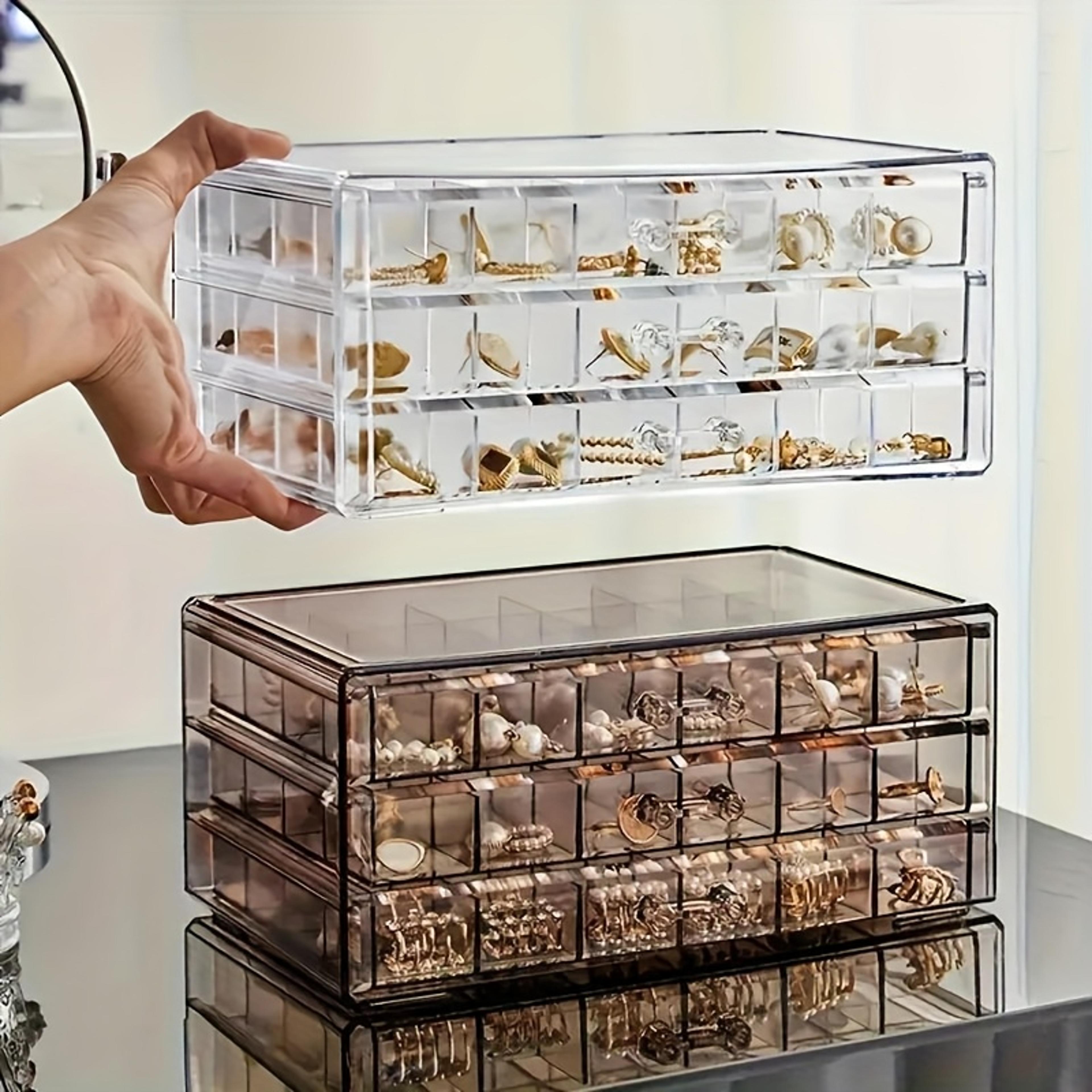 Clear Acrylic Jewelry Organizer With Drawers For Rings Earrings And Necklaces 5