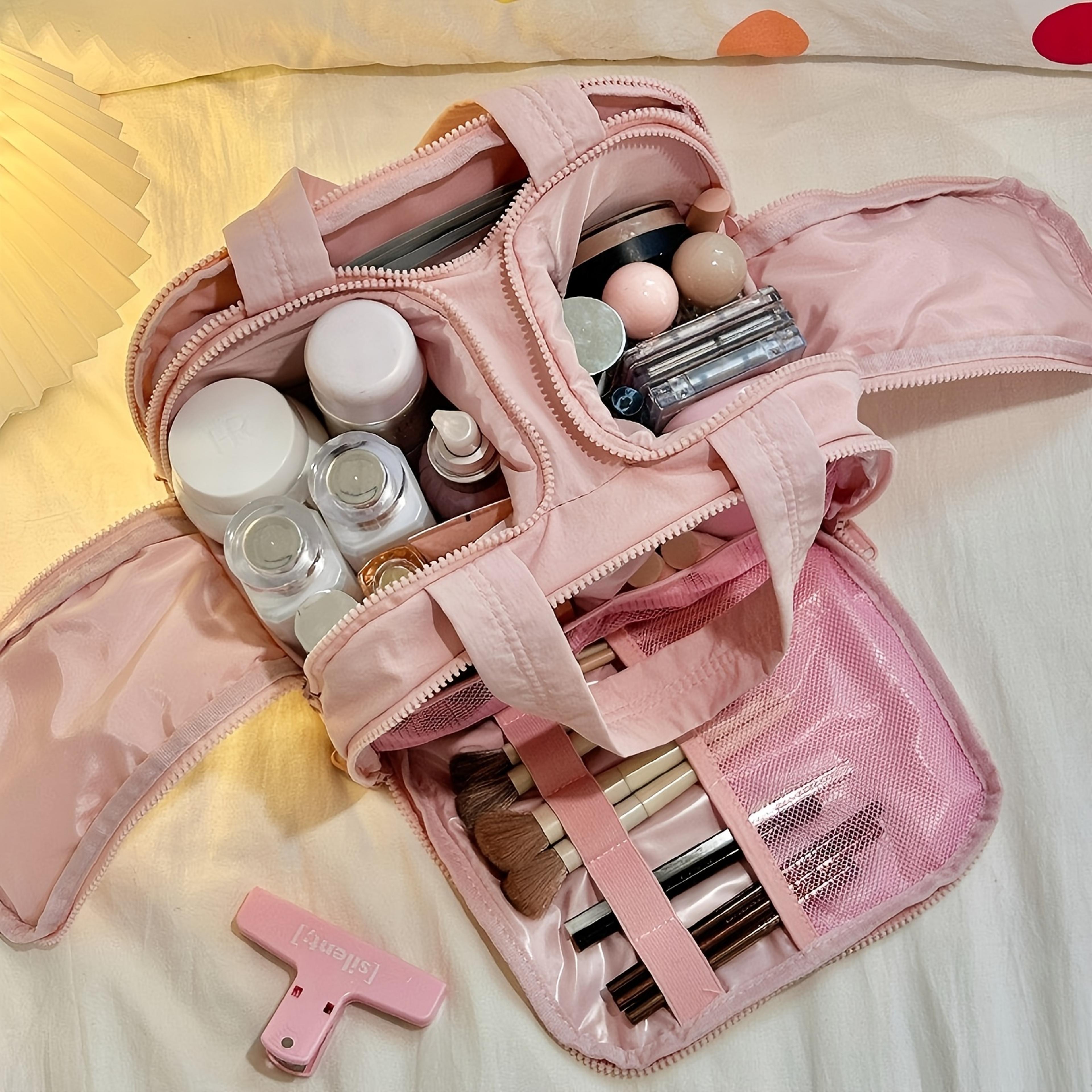 Large Capacity Travel Makeup Bag With Multi Compartment Toiletry Organizer 6