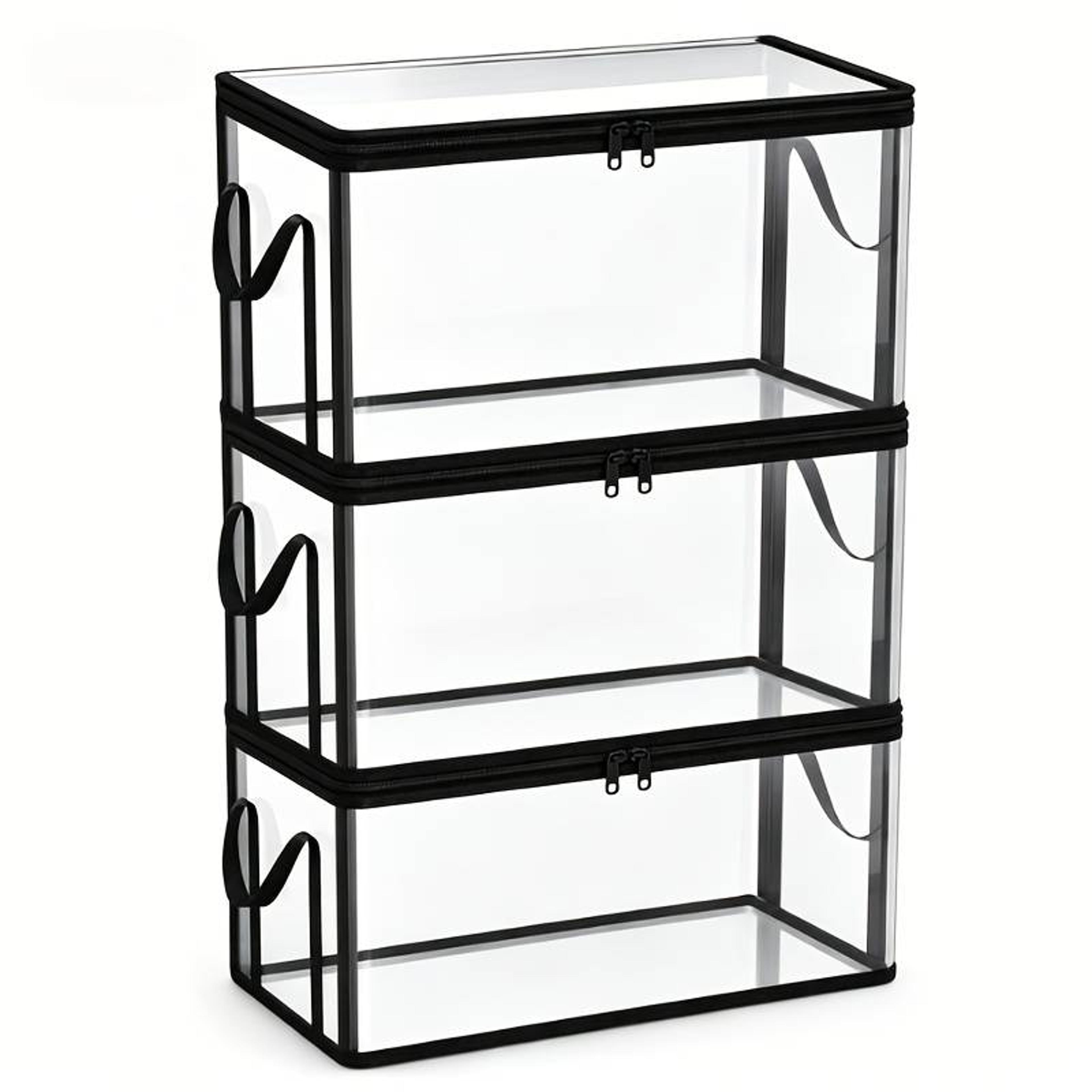 3 Pack Large Clear Foldable Storage Bins With Lids For Clothes And Blankets 3