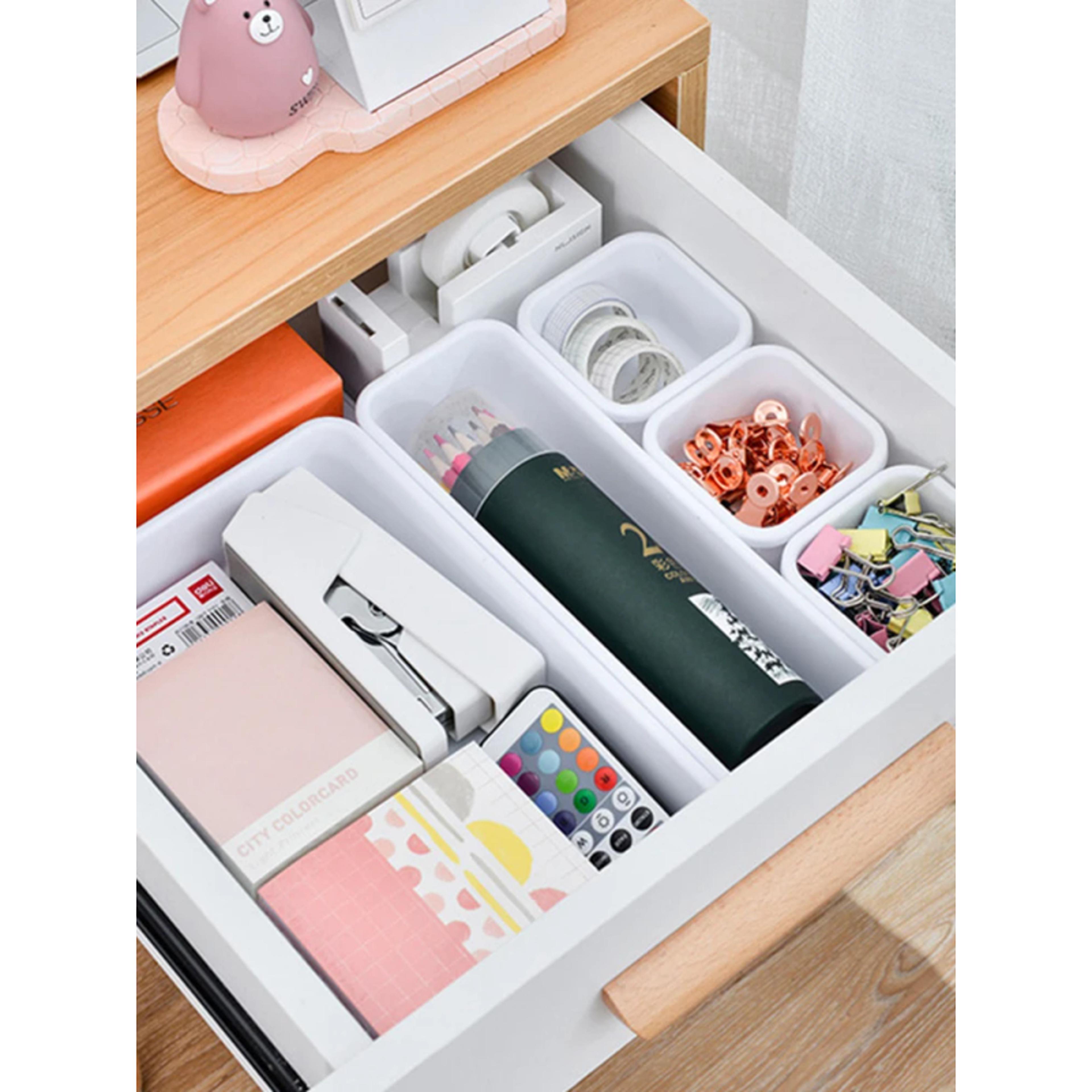 8 Piece Modular Drawer Organizer Set For Makeup Kitchen Bathroom And Office Storage 2