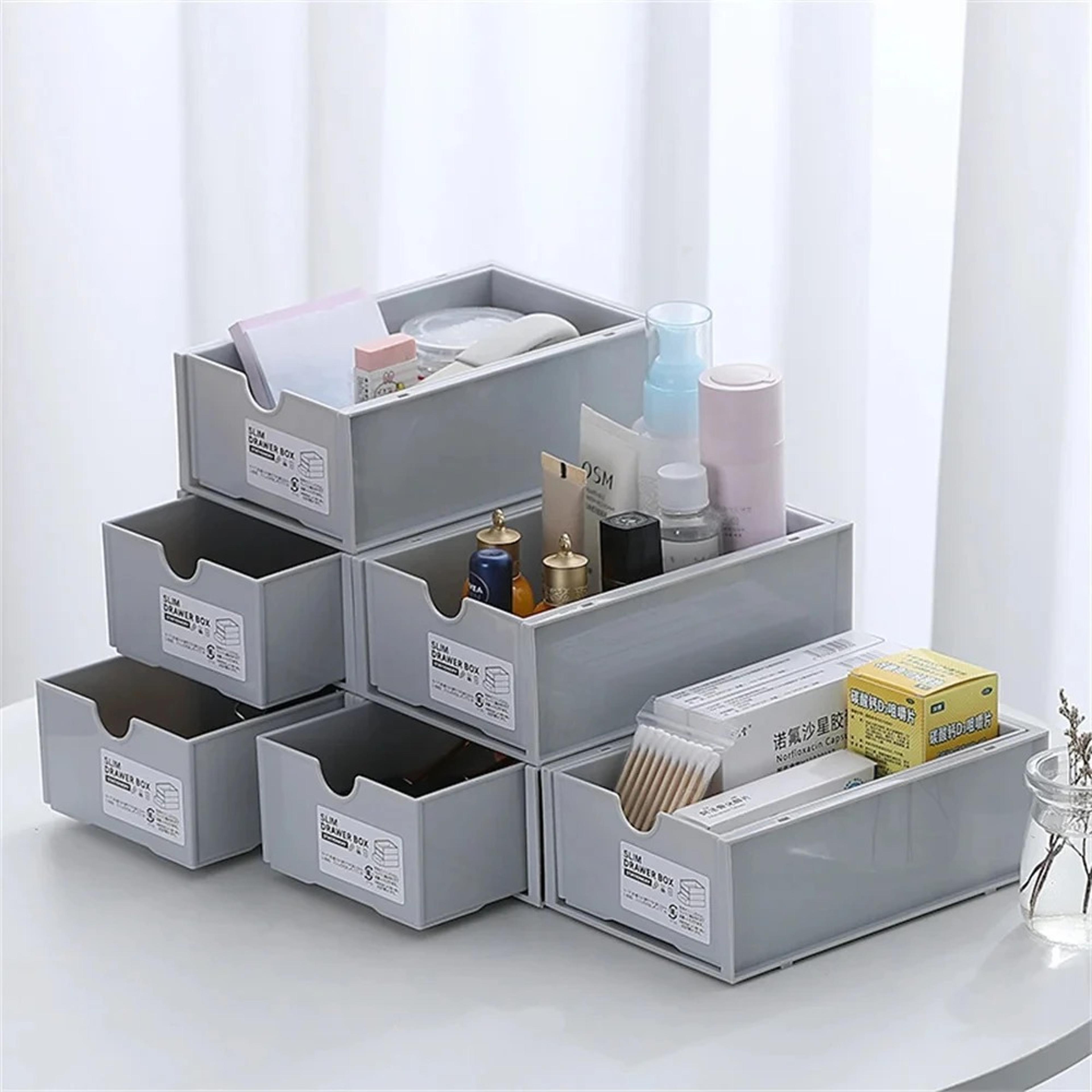 Stackable Desktop Drawer Organizer For Office Supplies Cosmetics  Small Essentials 3