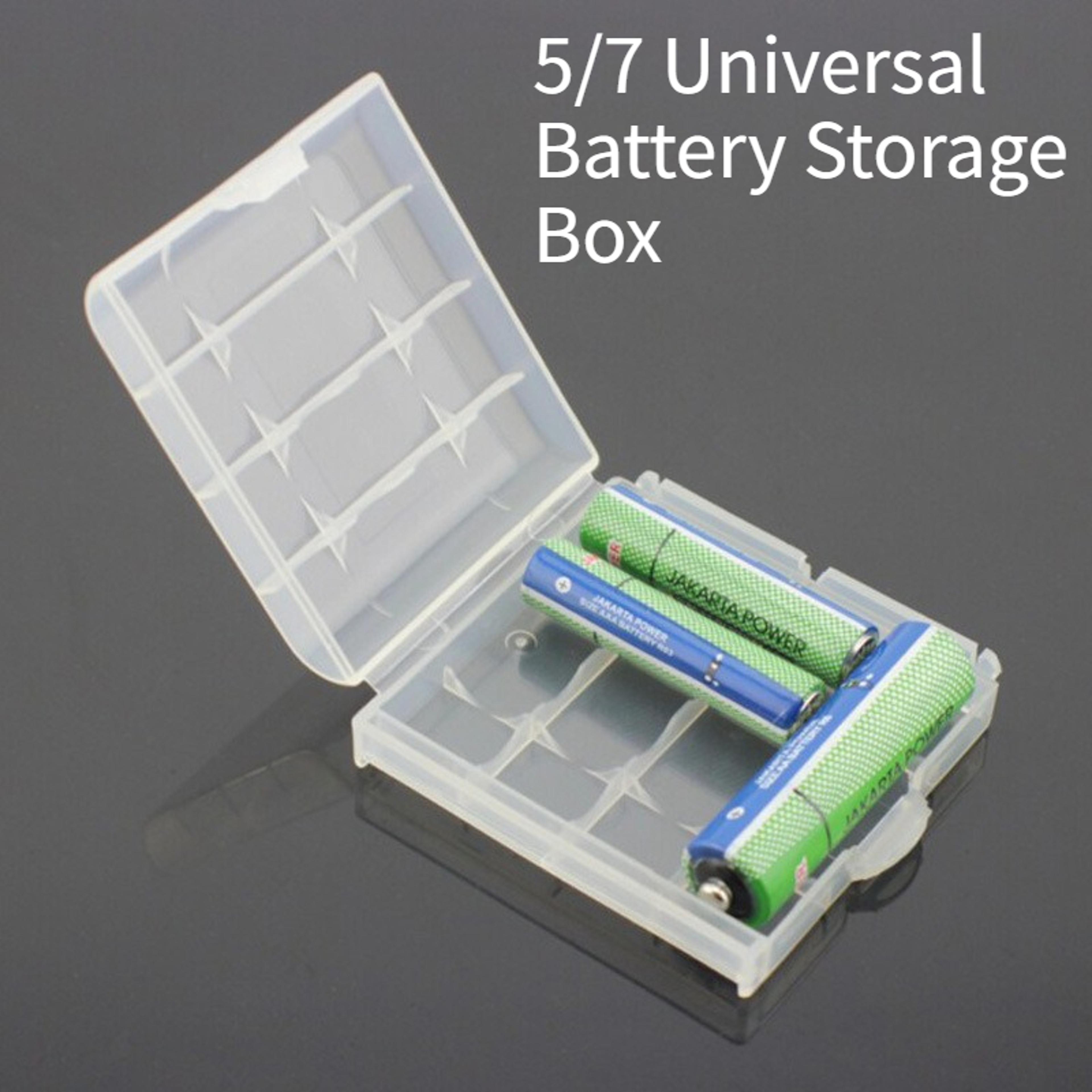 2PCS AA AAA Battery Storage Case Clear Interlocking Battery Organizer Boxes 2