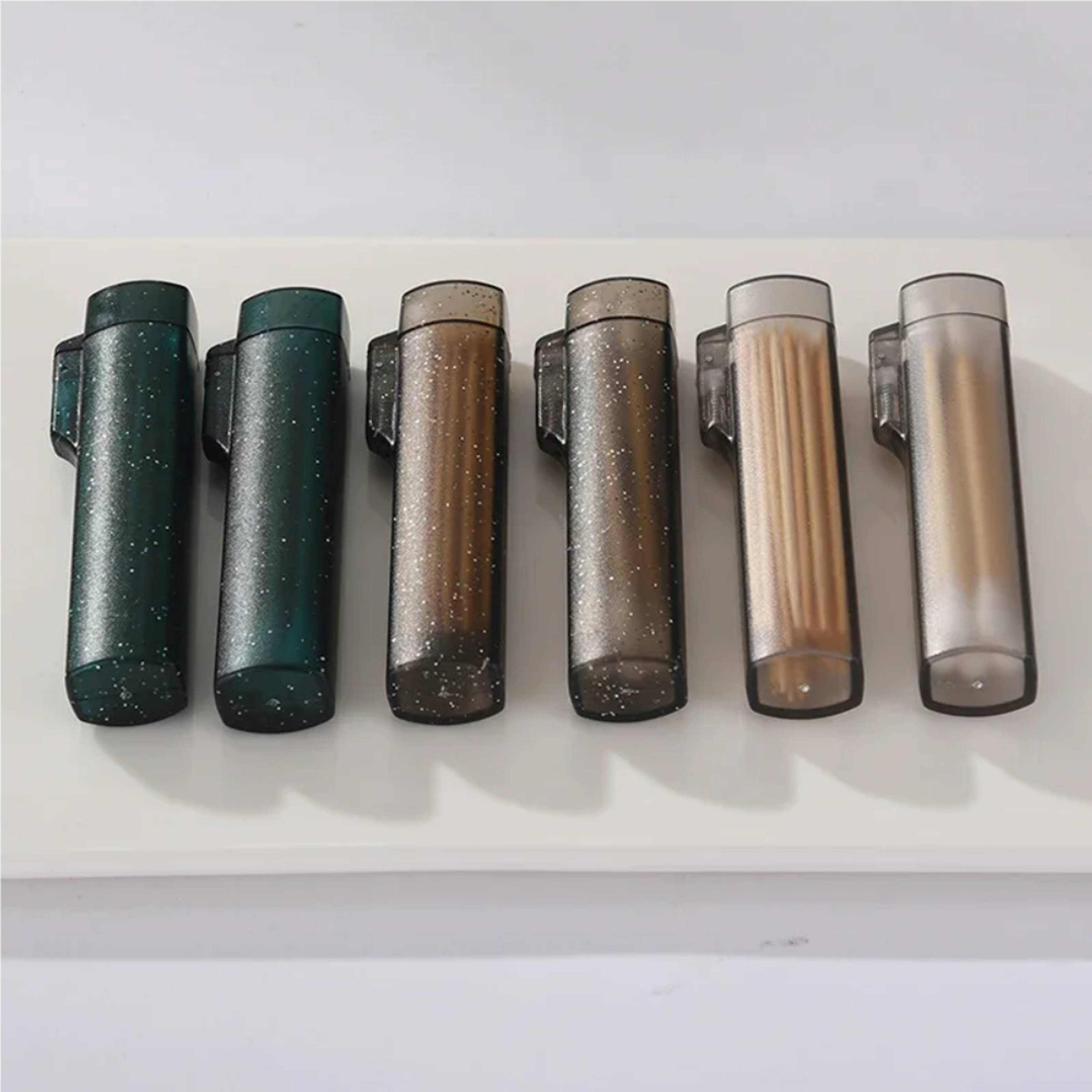 Transparent Mini Storage Box Portable Toothpick And Cotton Swab Holder 6