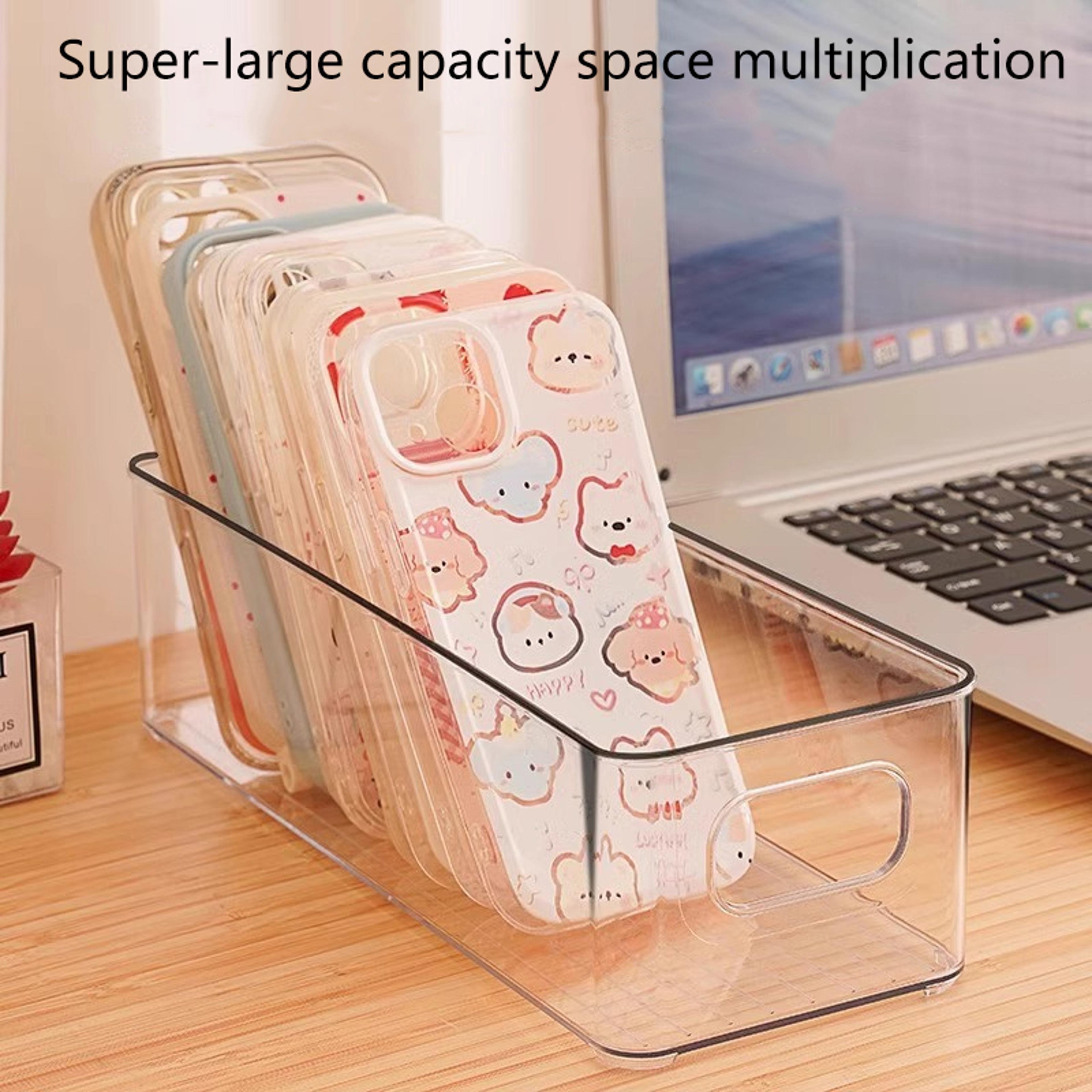 Clear Stackable Storage Bin With Handles For Fridge Pantry And Makeup Organization 4