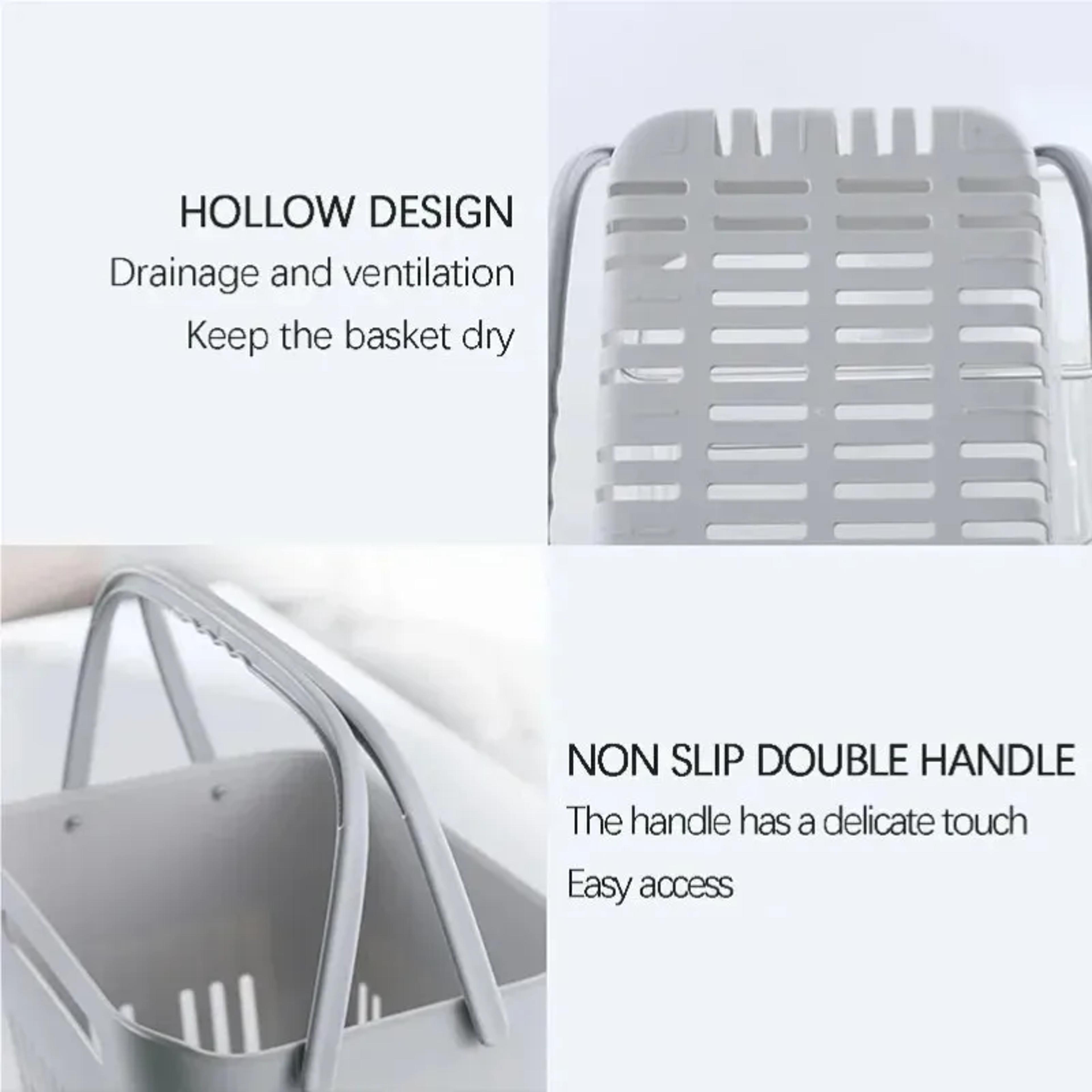 Portable Shower Caddy Stackable Plastic Storage Basket With Carry Handles 5