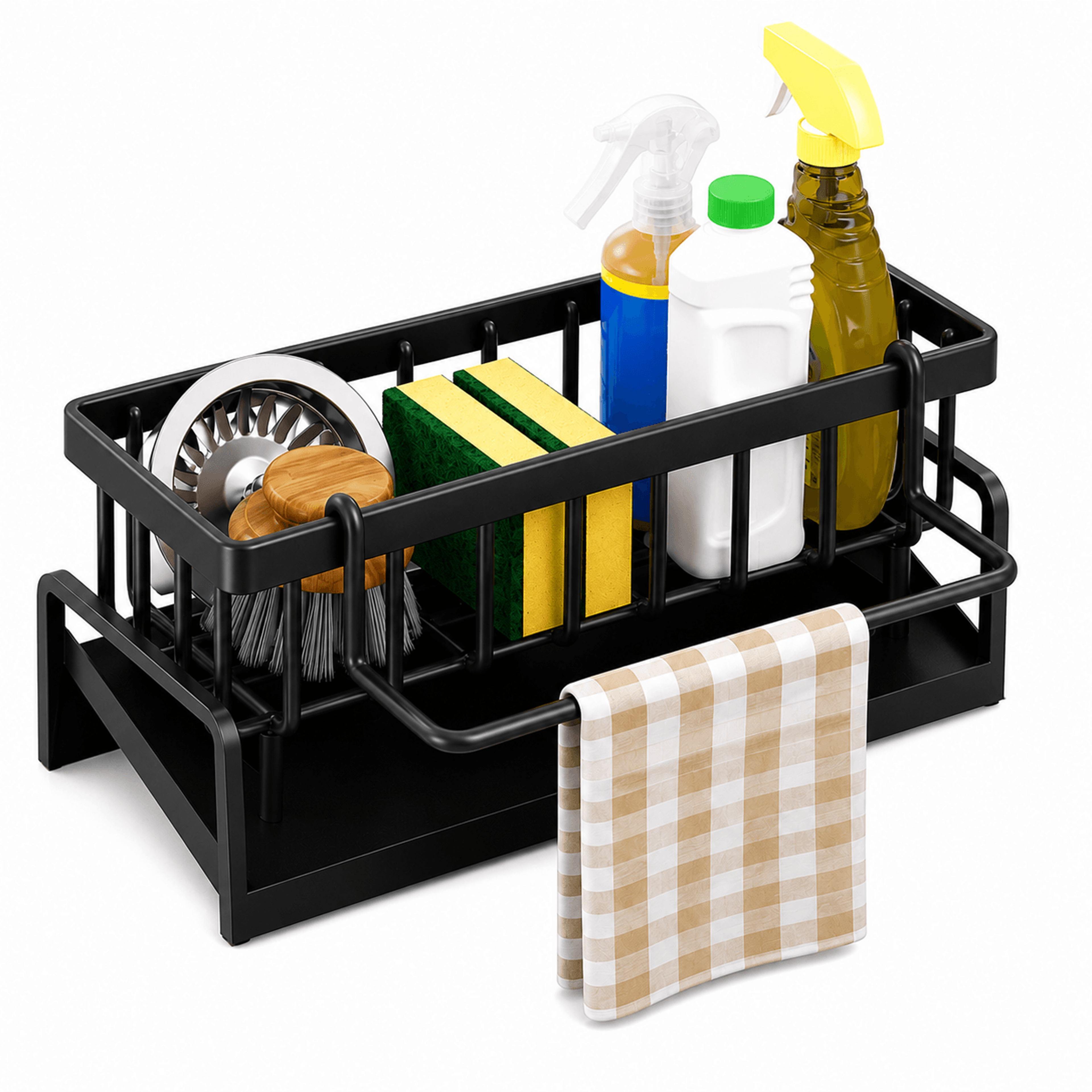 Self Draining Kitchen Sink Caddy Sponge And Dish Soap Organizer 0