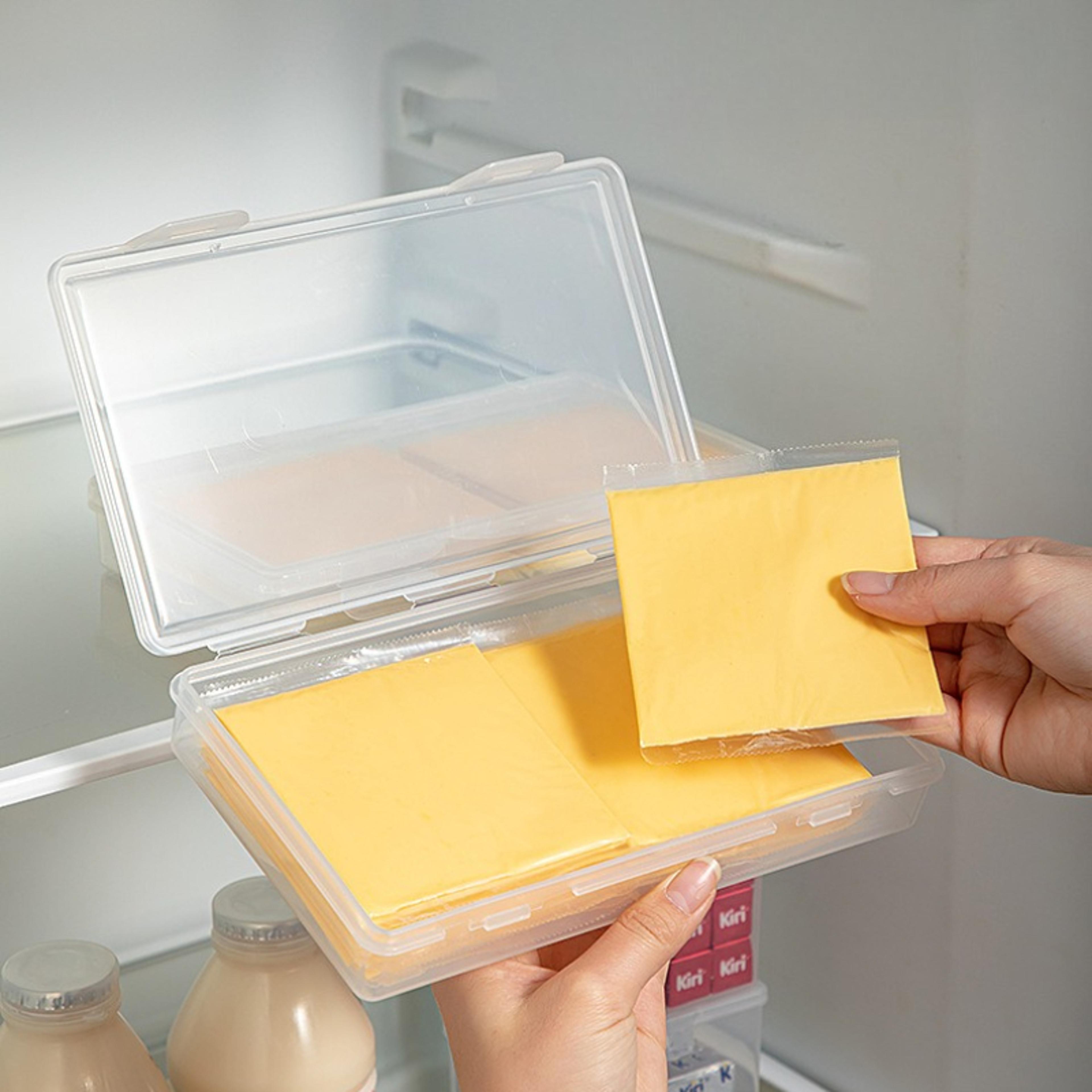 Airtight Cheese Storage Box With Flip Lid Fridge Organizer 3