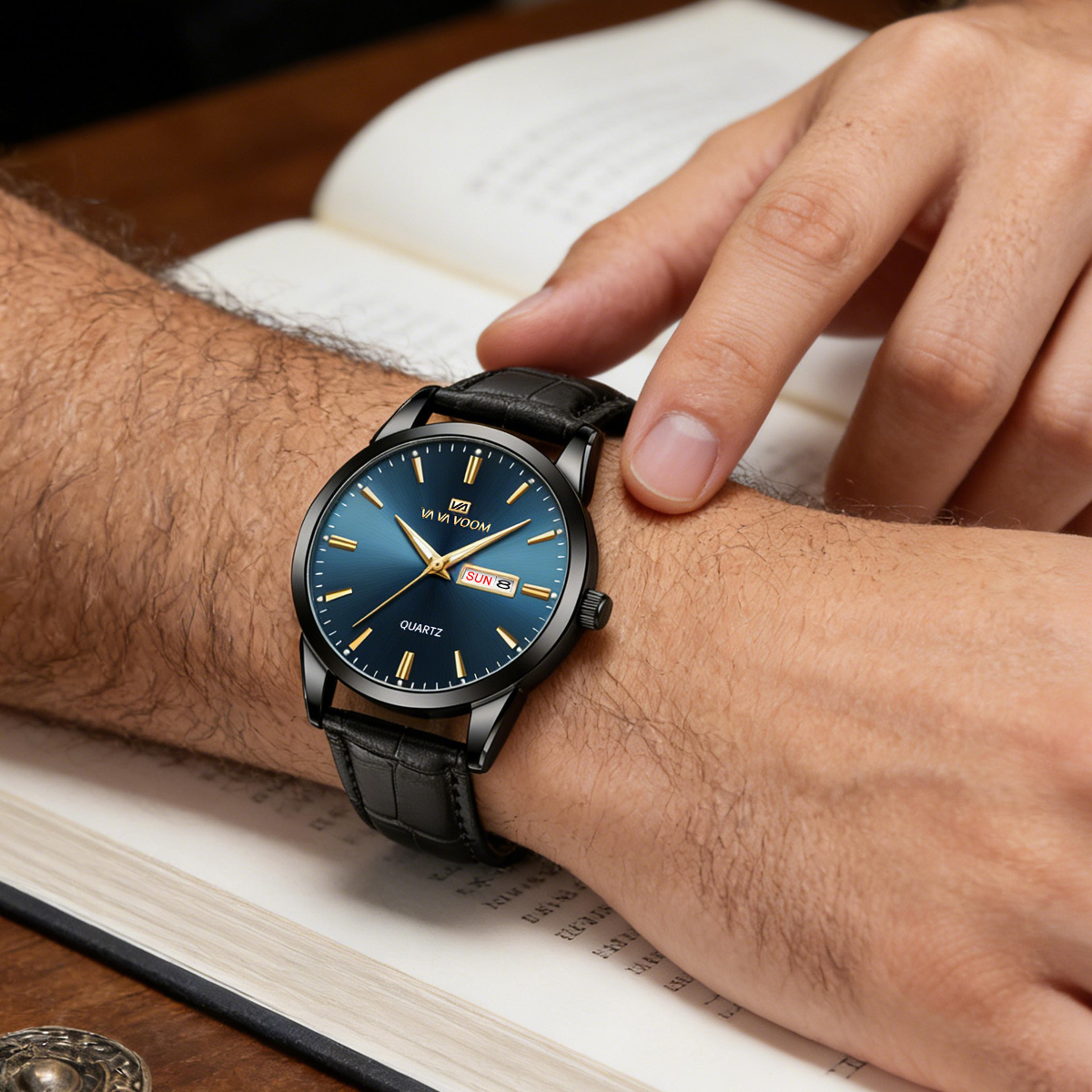 Classic Mens Quartz Watch With Stainless Steel Band And Water Resistance 2
