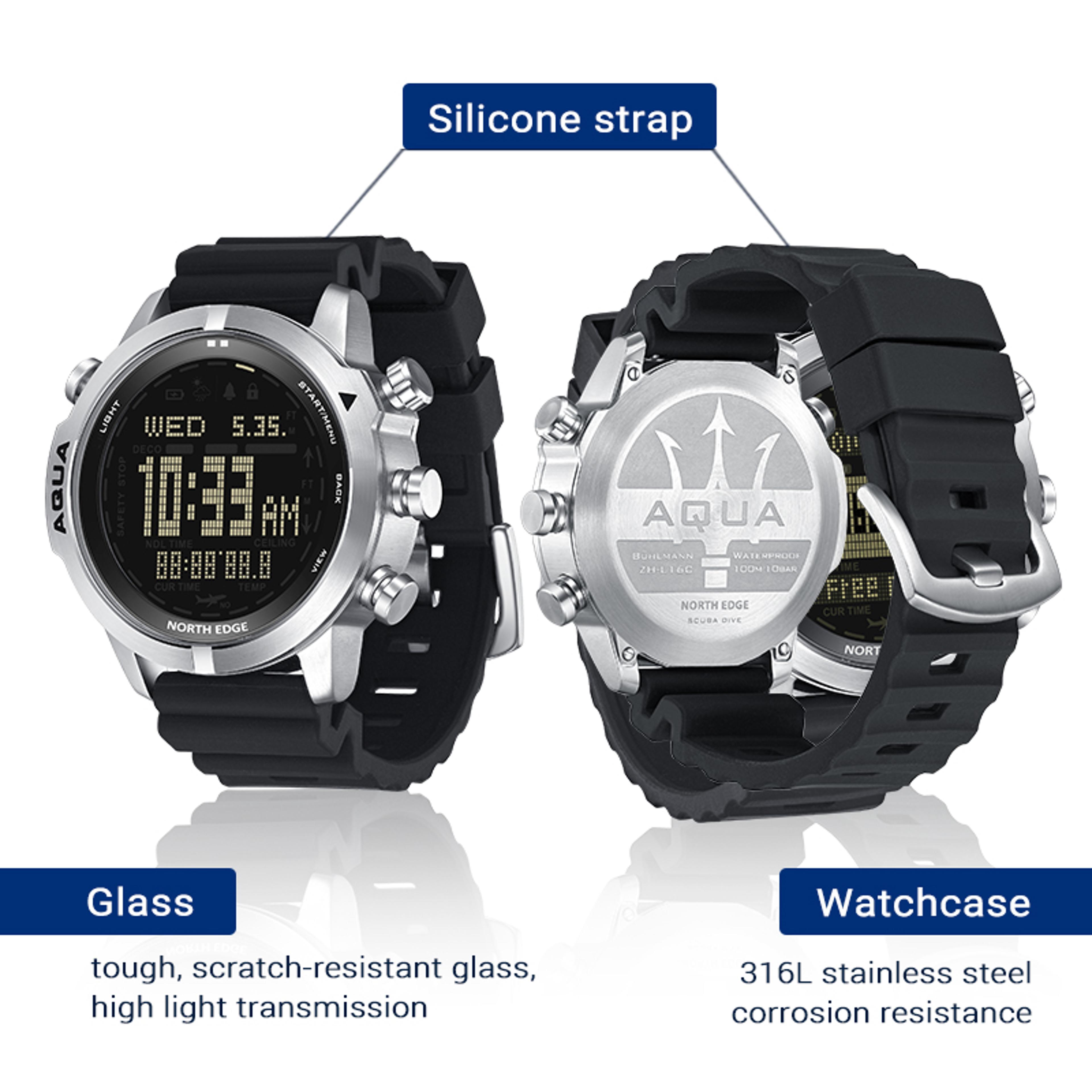 Professional Diving Computer Watch With NDL Compass Altimeter And Barometer 5