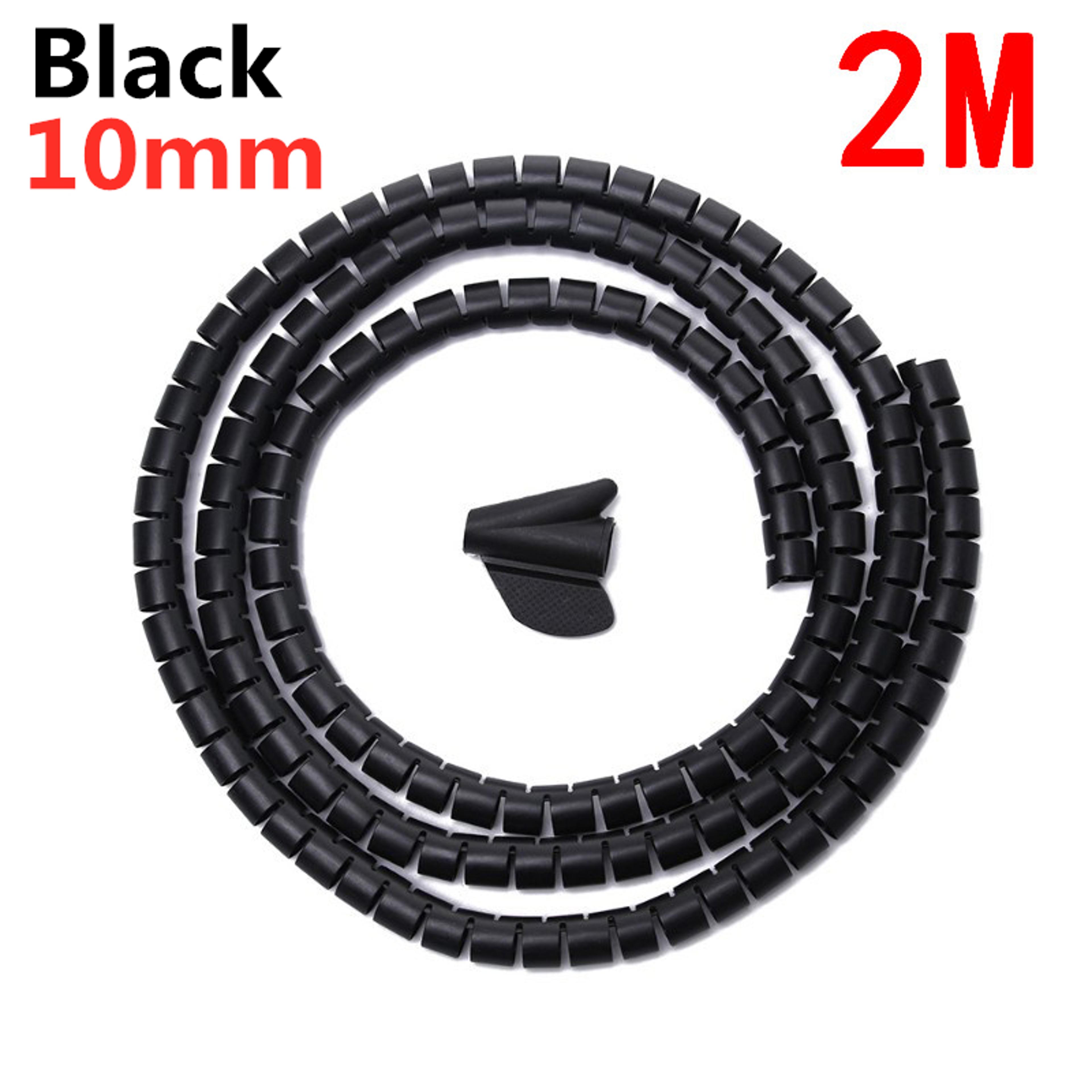 2M Flexible Spiral Cable Organizer Cord Protector For Clean Wire Management 8