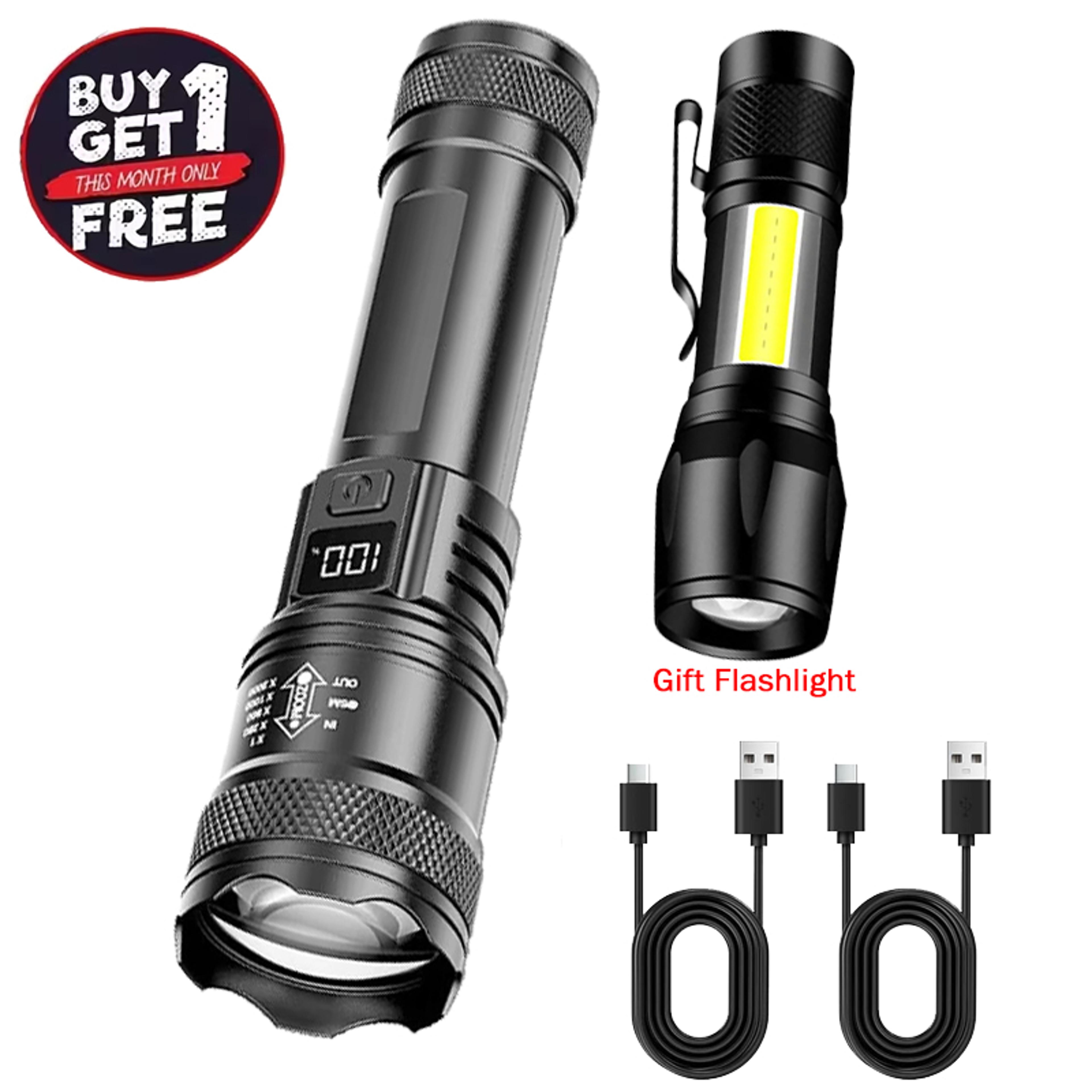 Mini Rechargeable LED Flashlight With COB XPE Light Zoomable Focus And Pen Clip 12