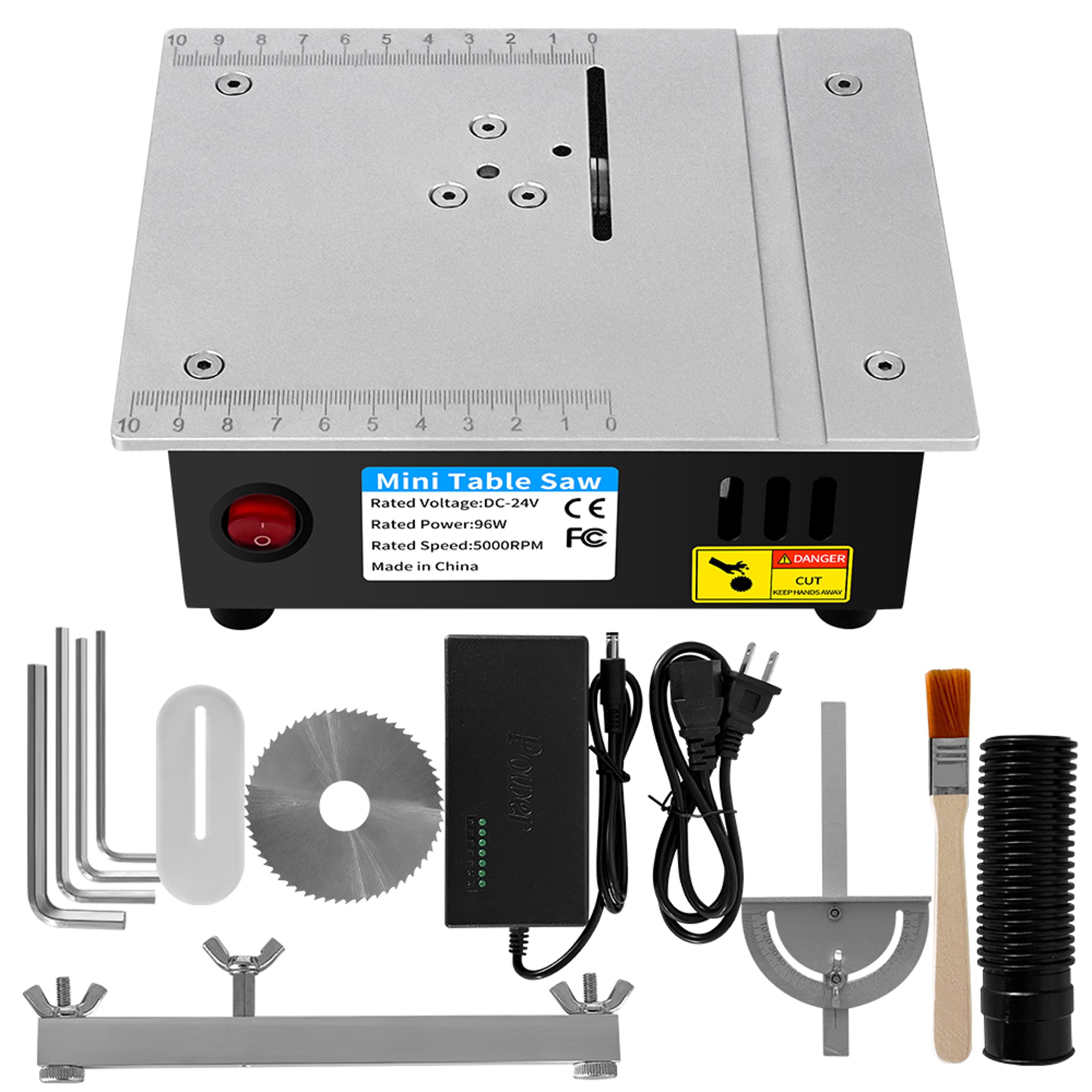 Precision Mini Table Saw With 7 Speed Control For Wood Acrylic And DIY Cutting 6