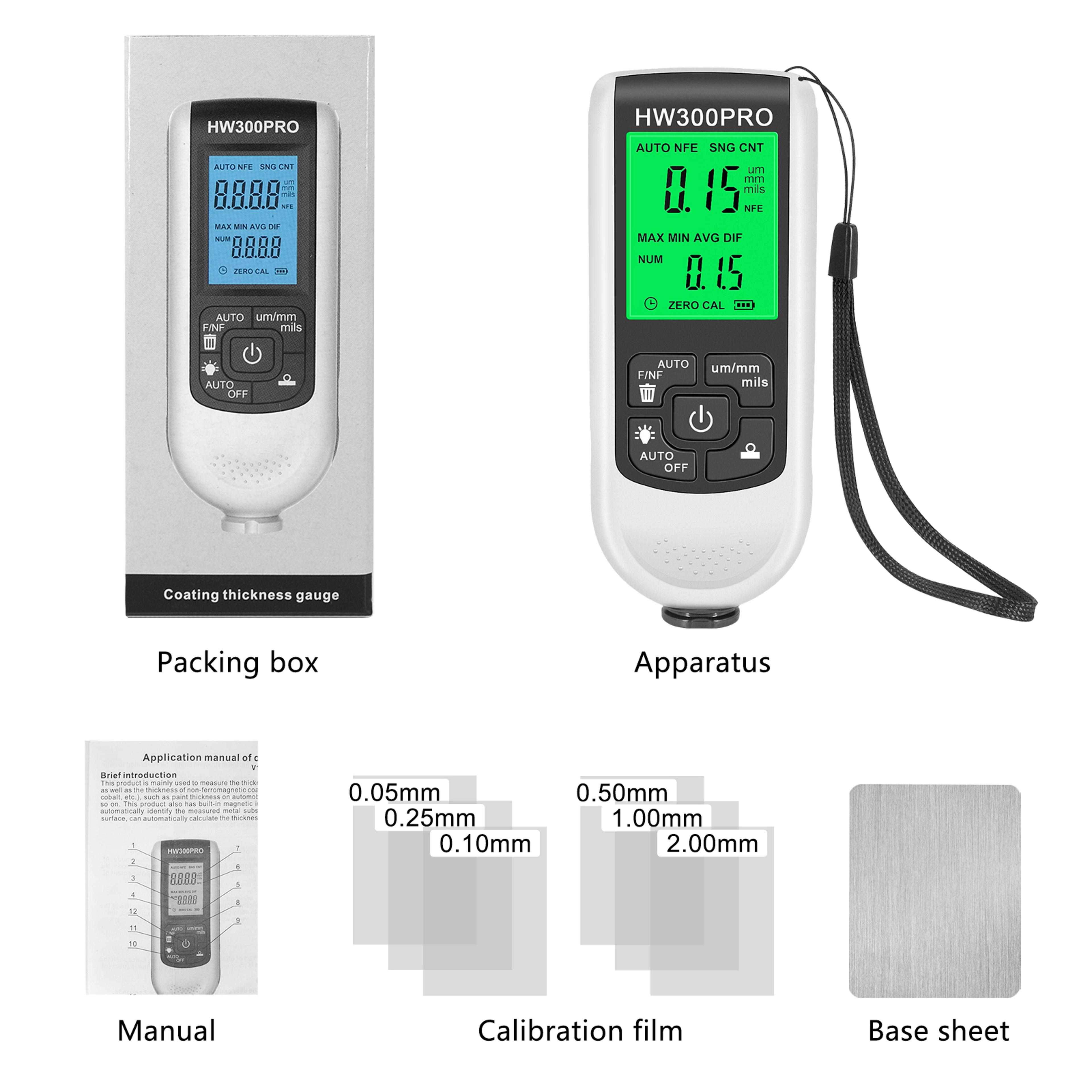 Car Paint Thickness Gauge Fe NFe Digital Coating Thickness Gauge 0 To 2000 Microns 6