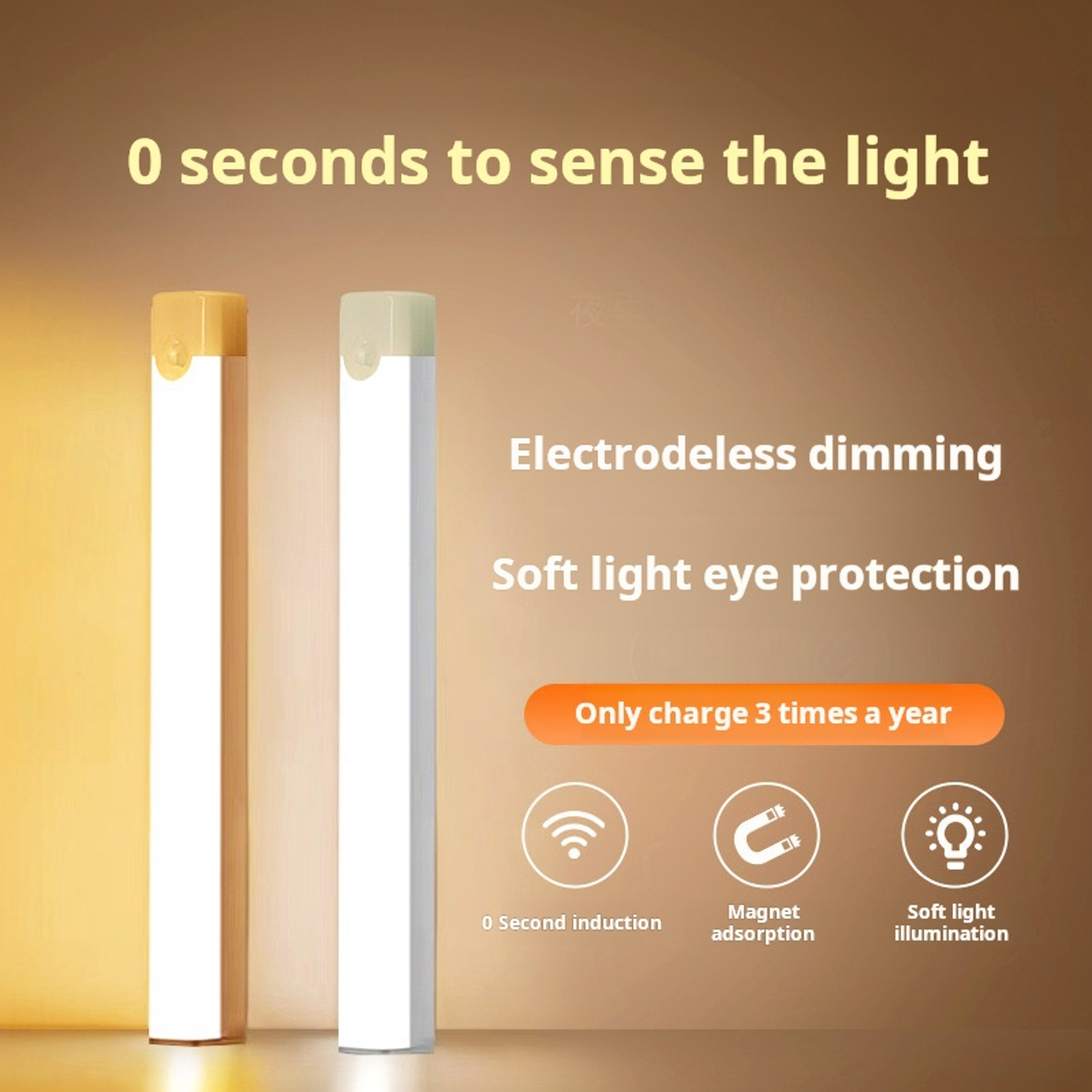 Wireless Rechargeable LED Motion Sensor Cabinet Light For Closet Kitchen And Stairs 1
