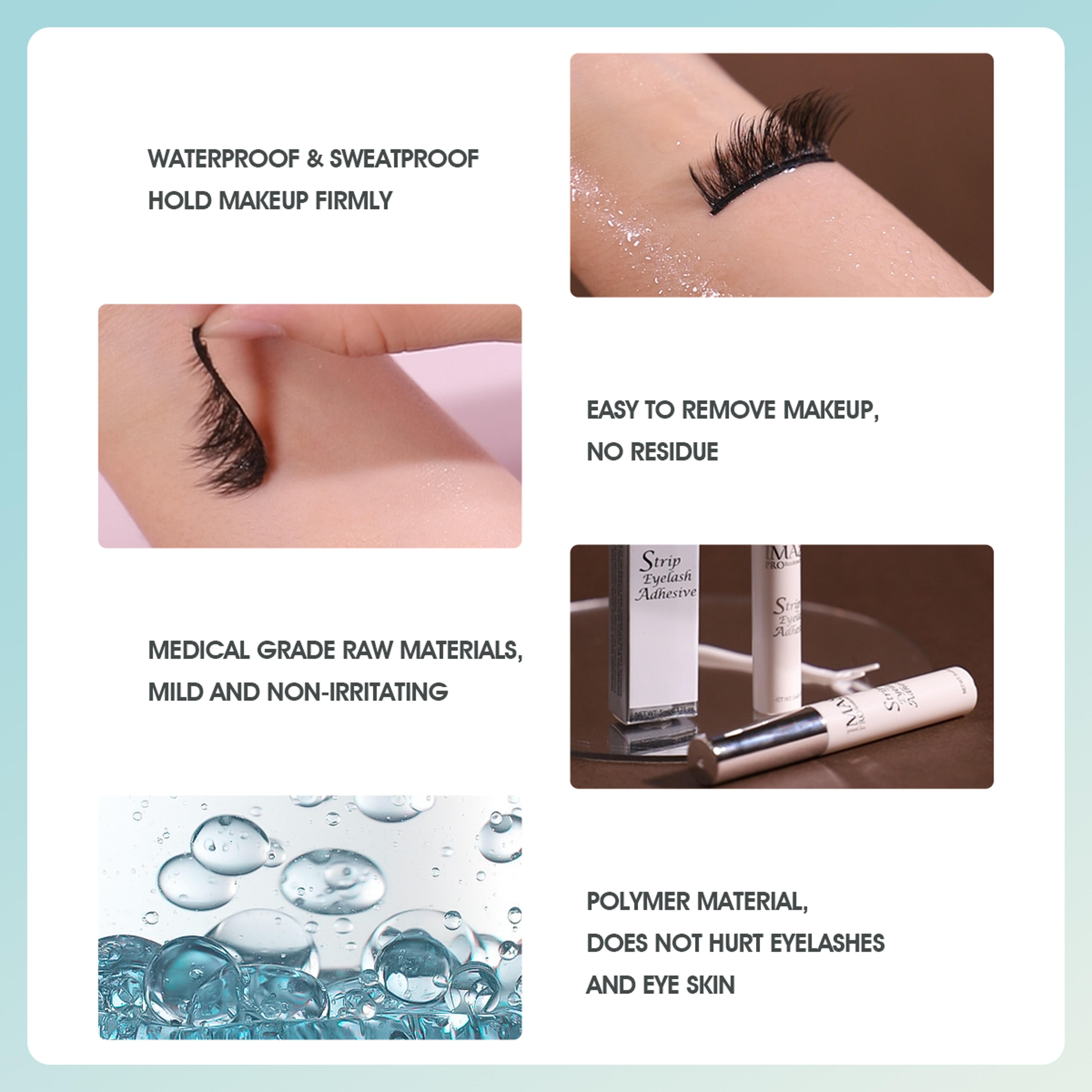 Waterproof Eyelash Glue Fast Dry Clear Strong Hold Lash Adhesive 3