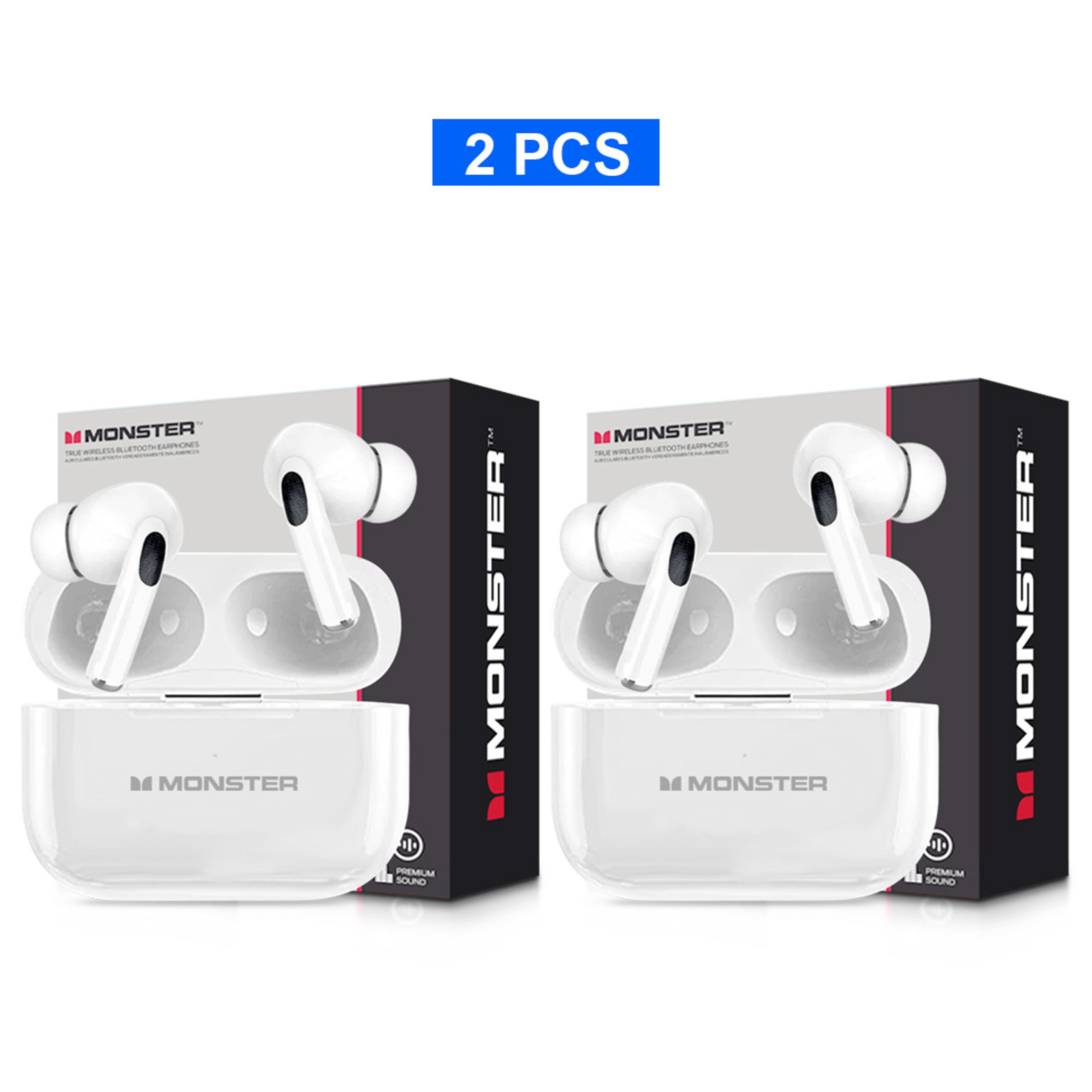 Monster Touch Screen Wireless Bluetooth Earbuds With HD Stereo Sound And Smart Charging Case 12
